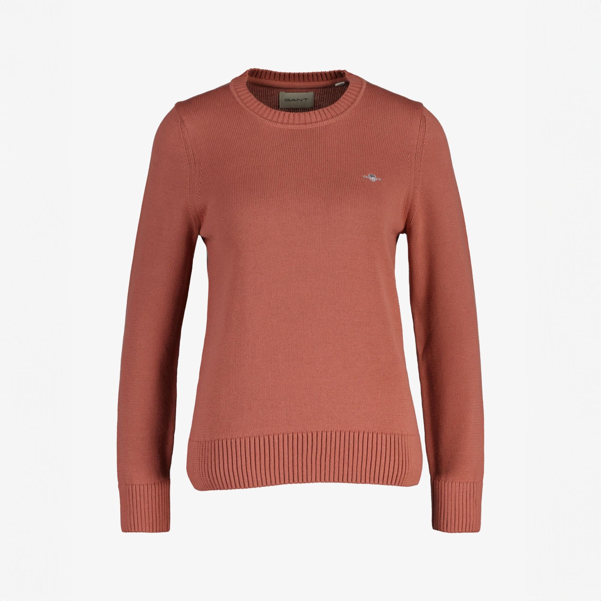 GANT Kadın Pembe Regular Fit Bisiklet Yaka Triko Kazak