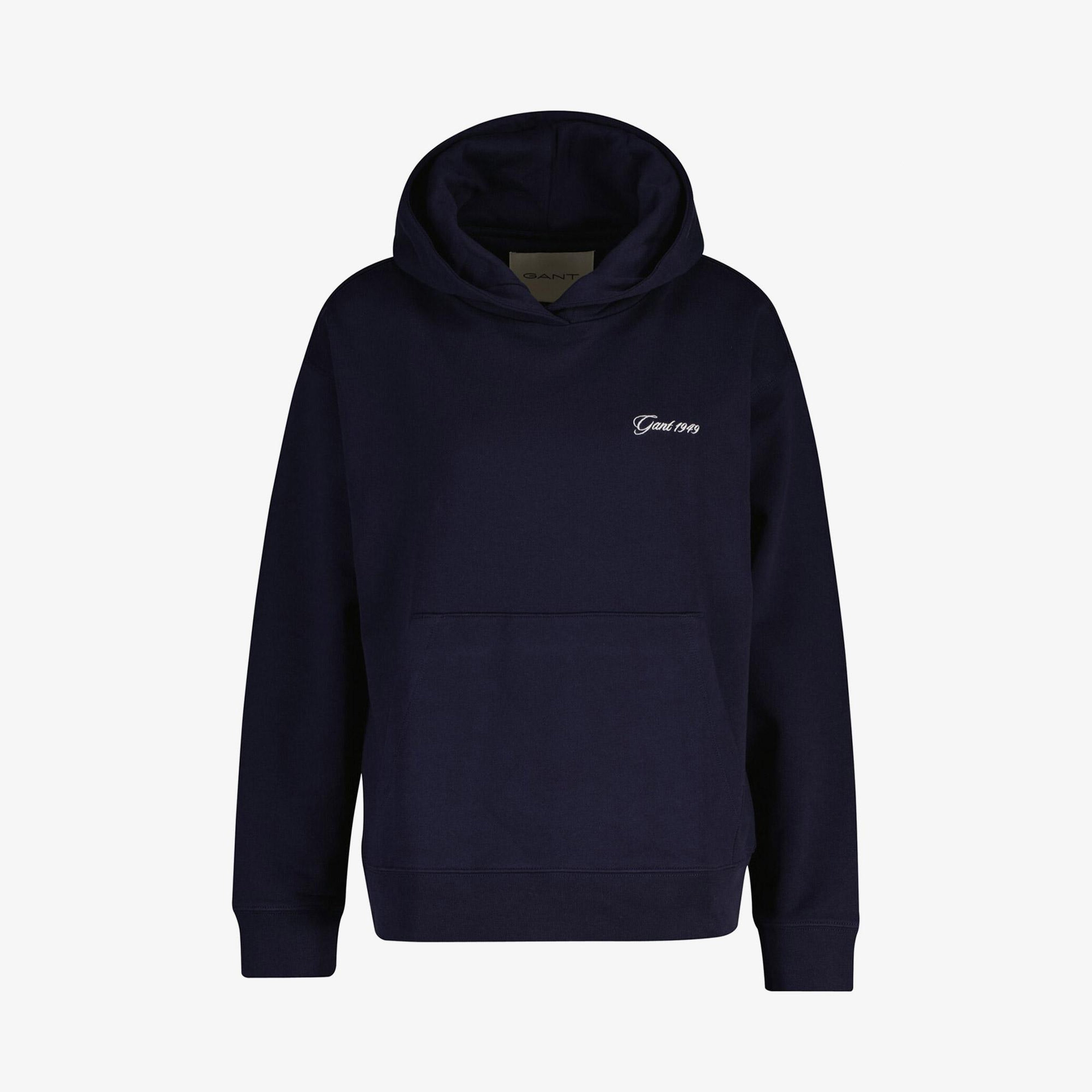 GANT Kadın Lacivert Regular Fit Kapüşonlu Sweatshirt