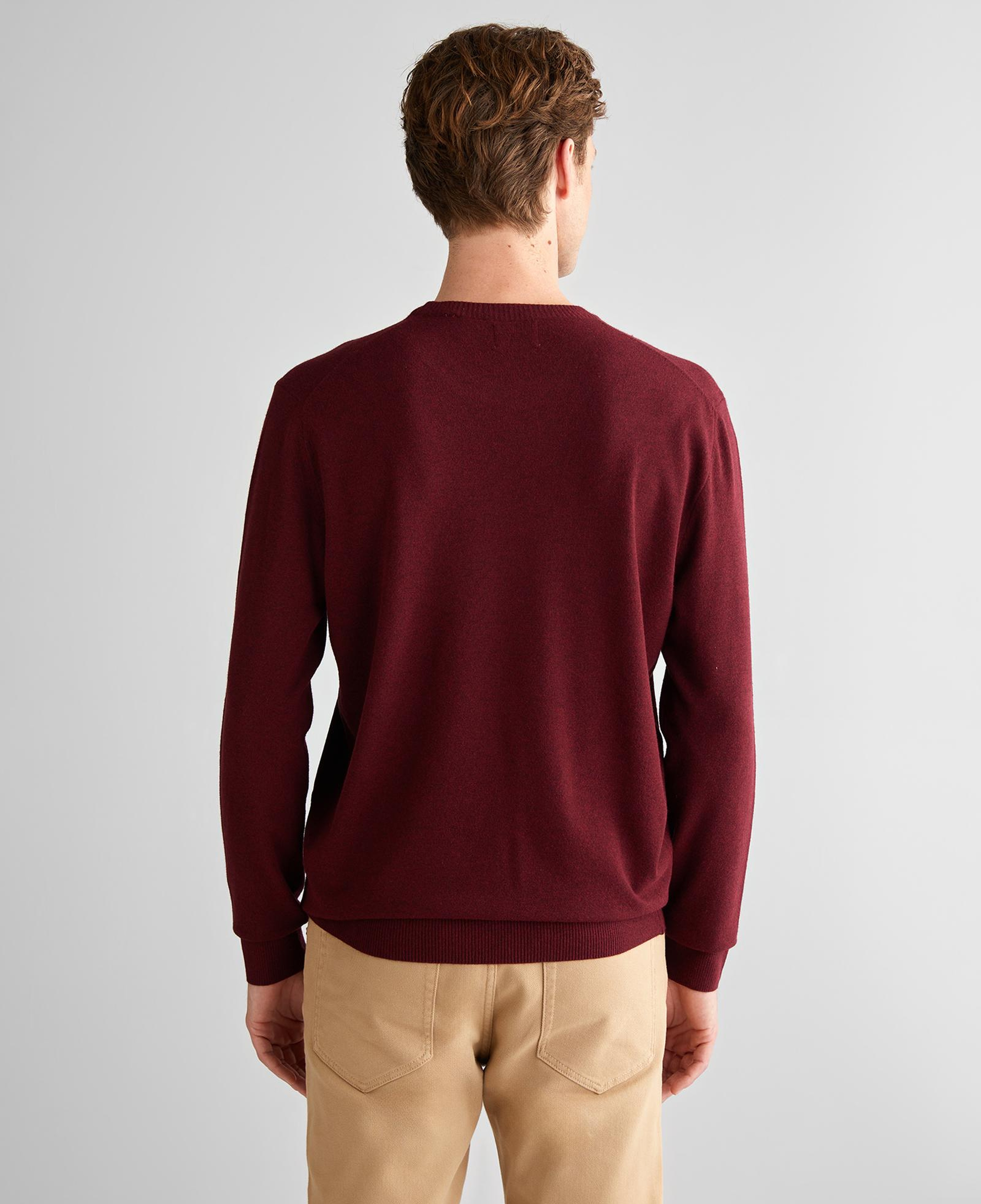 GANT Erkek Bordo Standart Fit Bisiklet Yaka Triko