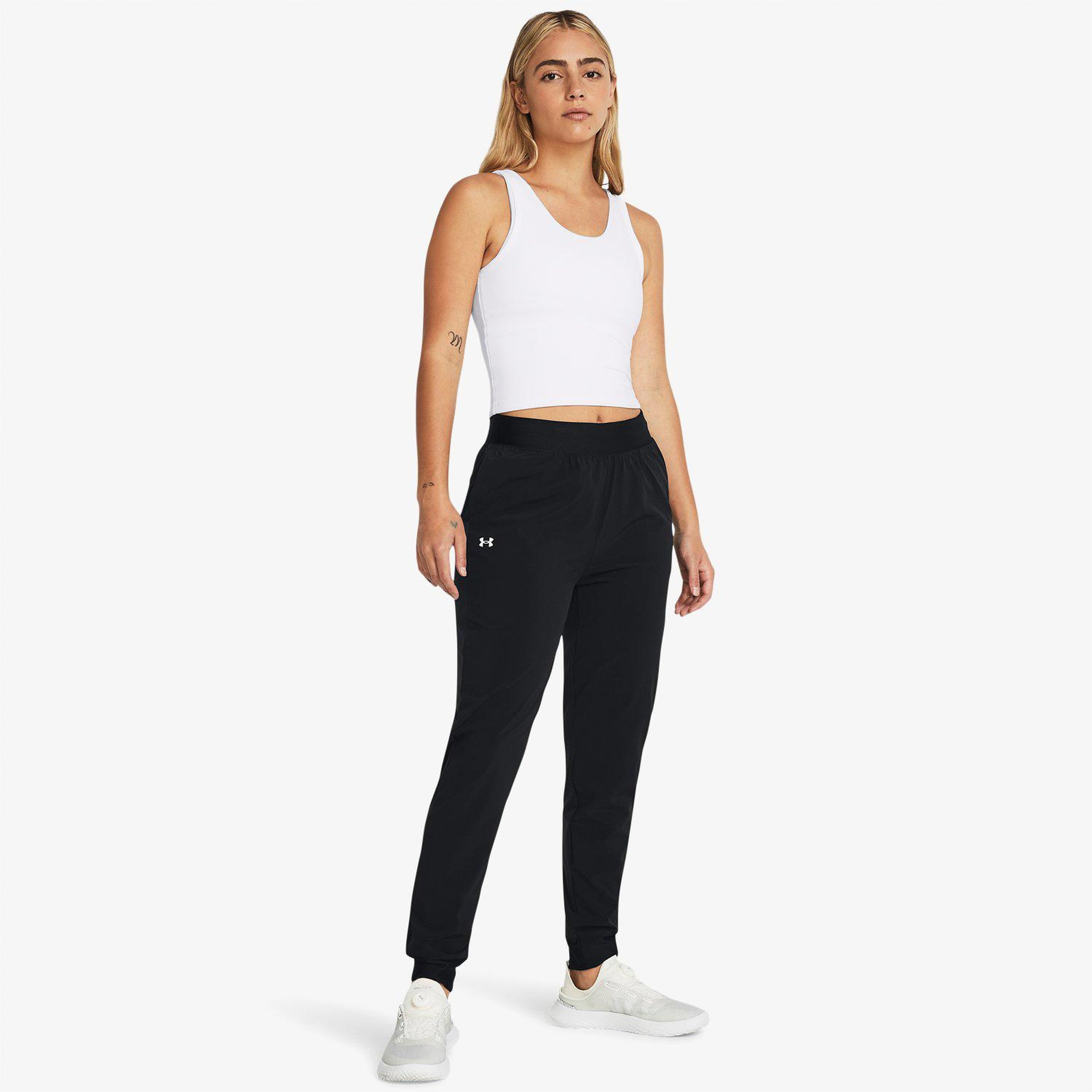 Under Armour Rival Hi Rise Woven Kadın Siyah Eşofman Altı