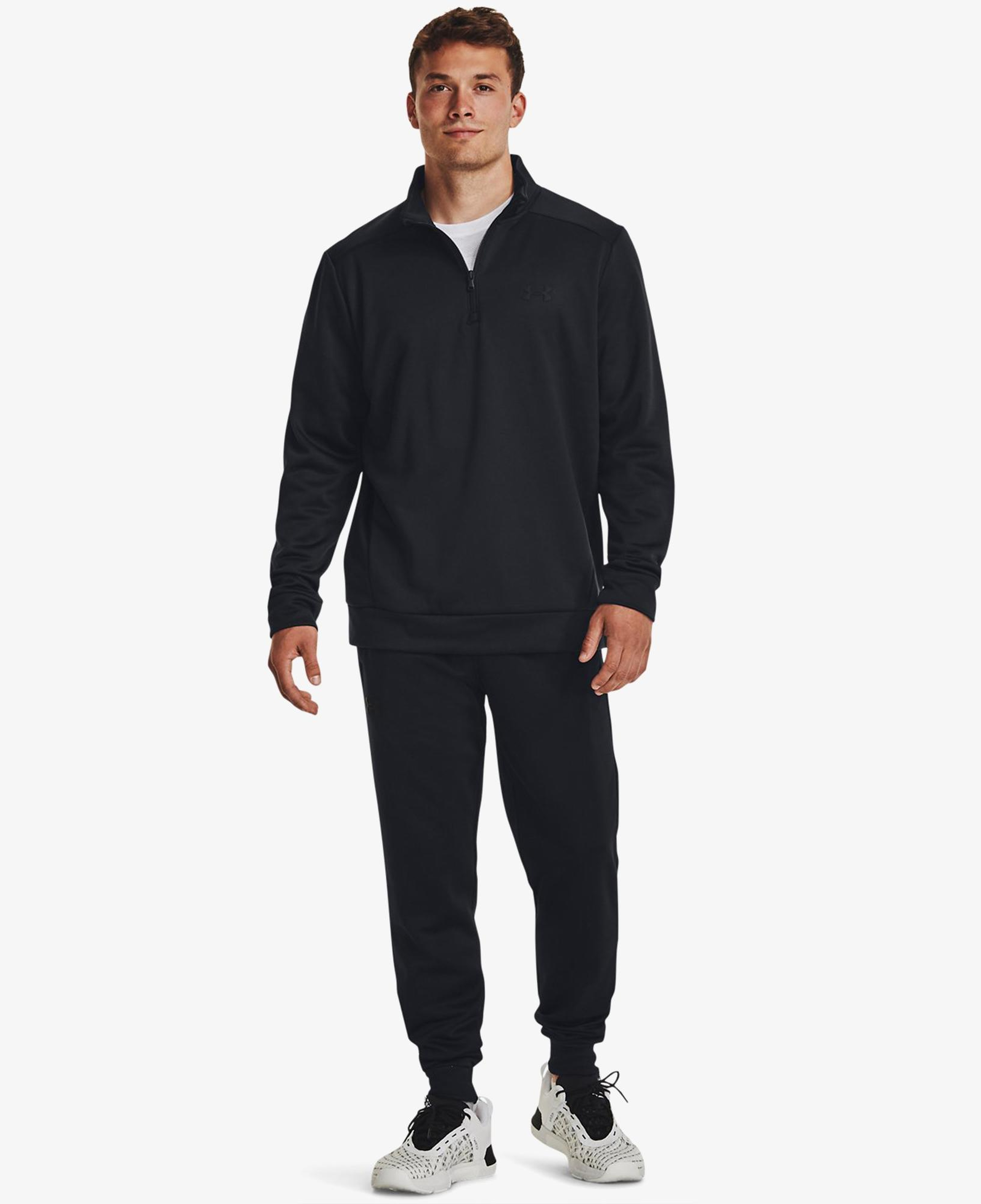 Under Armour Fleece 1/4 Zip Erkek Siyah Günlük Sweatshirt