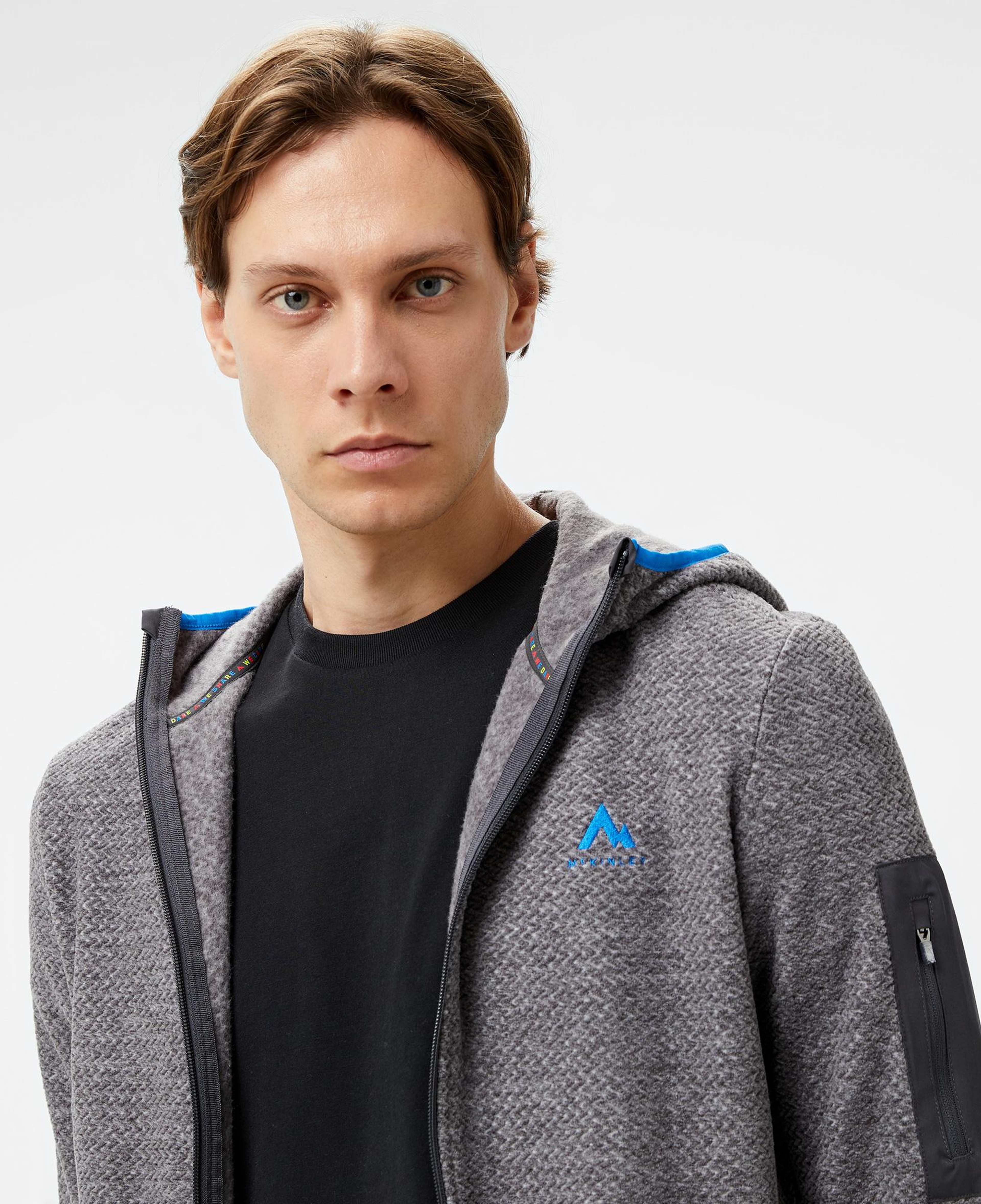 McKinley Hucture II Fz Erkek Gri Outdoor Sweatshirt