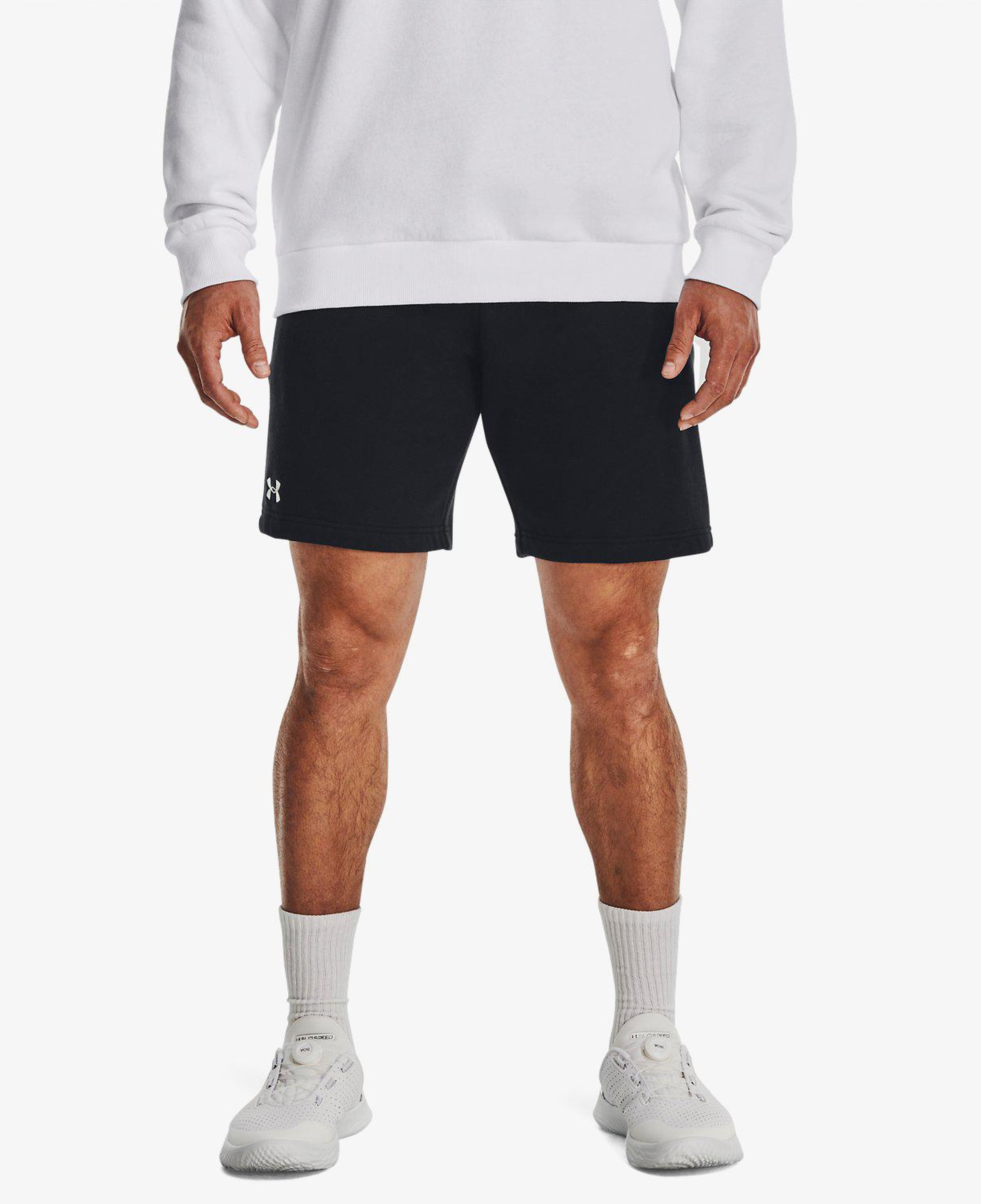 Under Armour Rival Fleece Erkek Siyah Antrenman Şortu