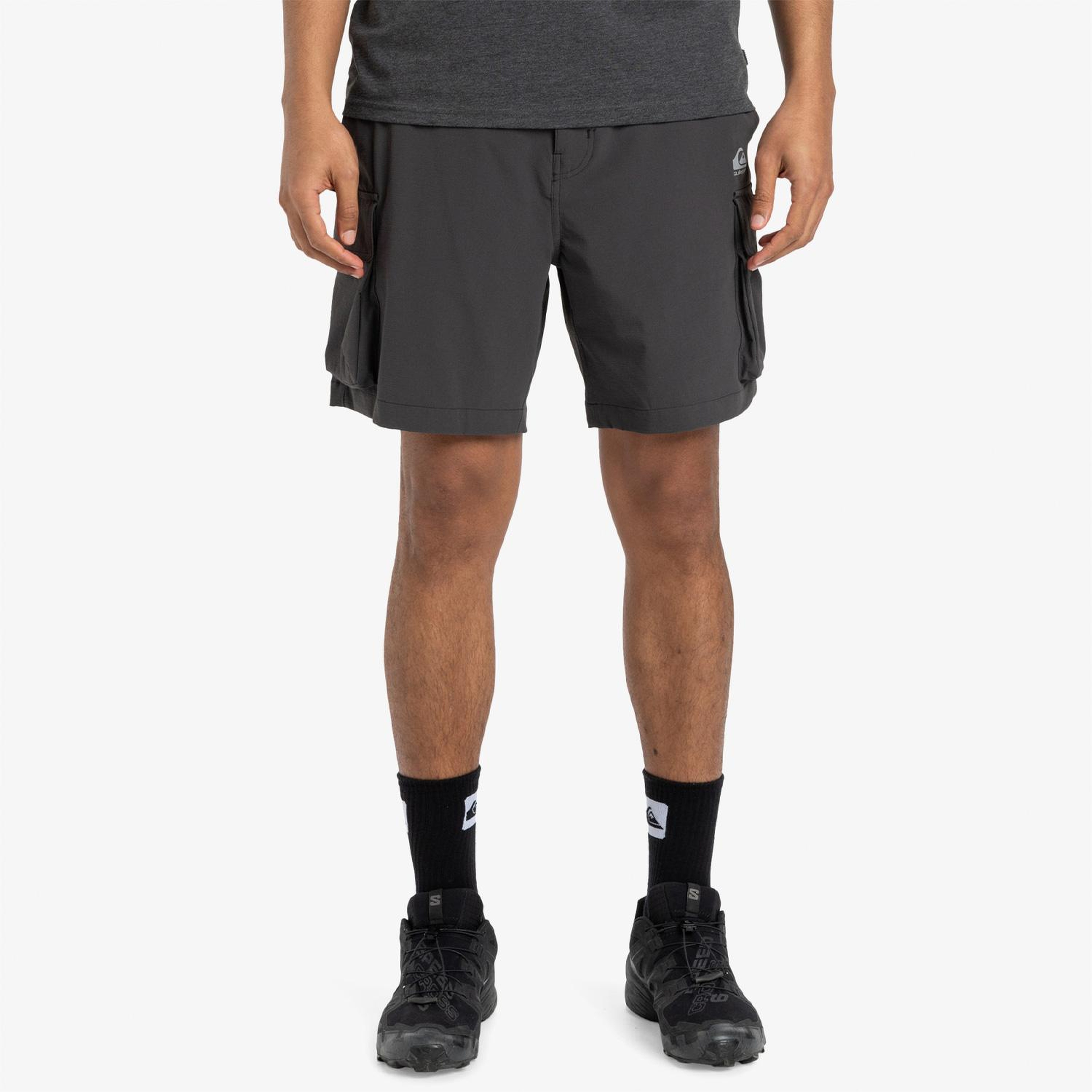 Quiksilver Run Ashore Erkek Siyah Günlük Bermuda Şort