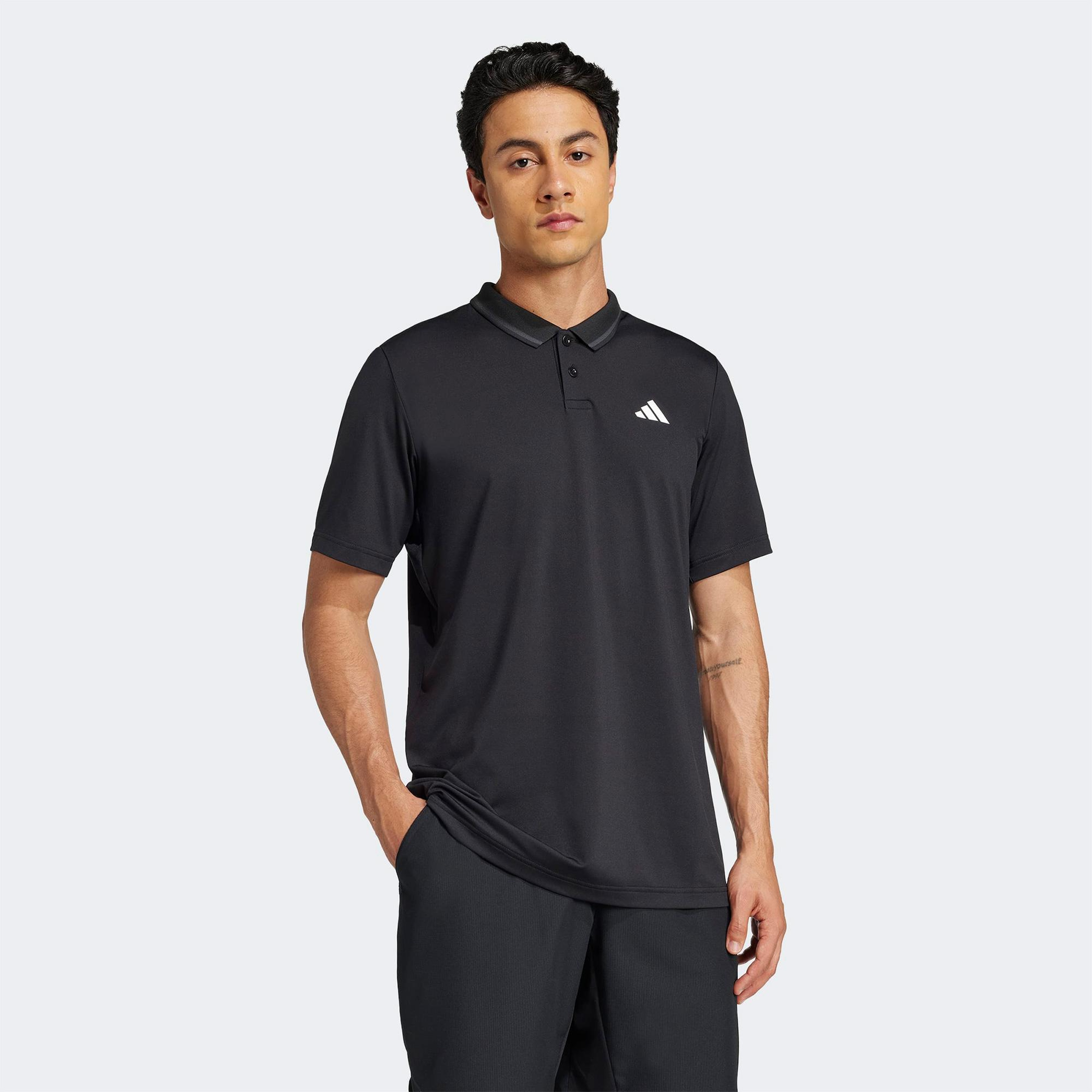 adidas Club Pique Erkek Siyah Tenis Polo