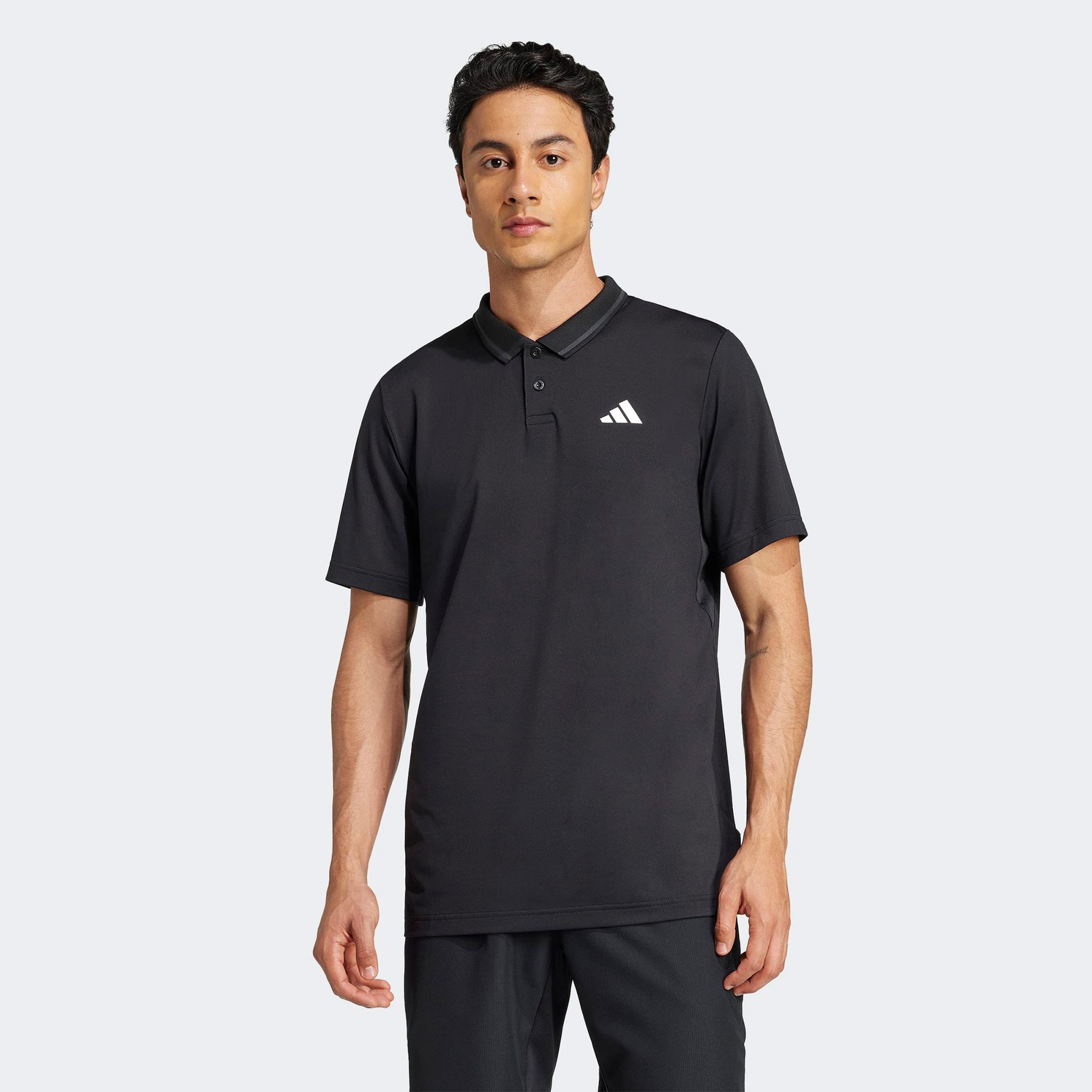 adidas Club Pique Erkek Siyah Tenis Polo