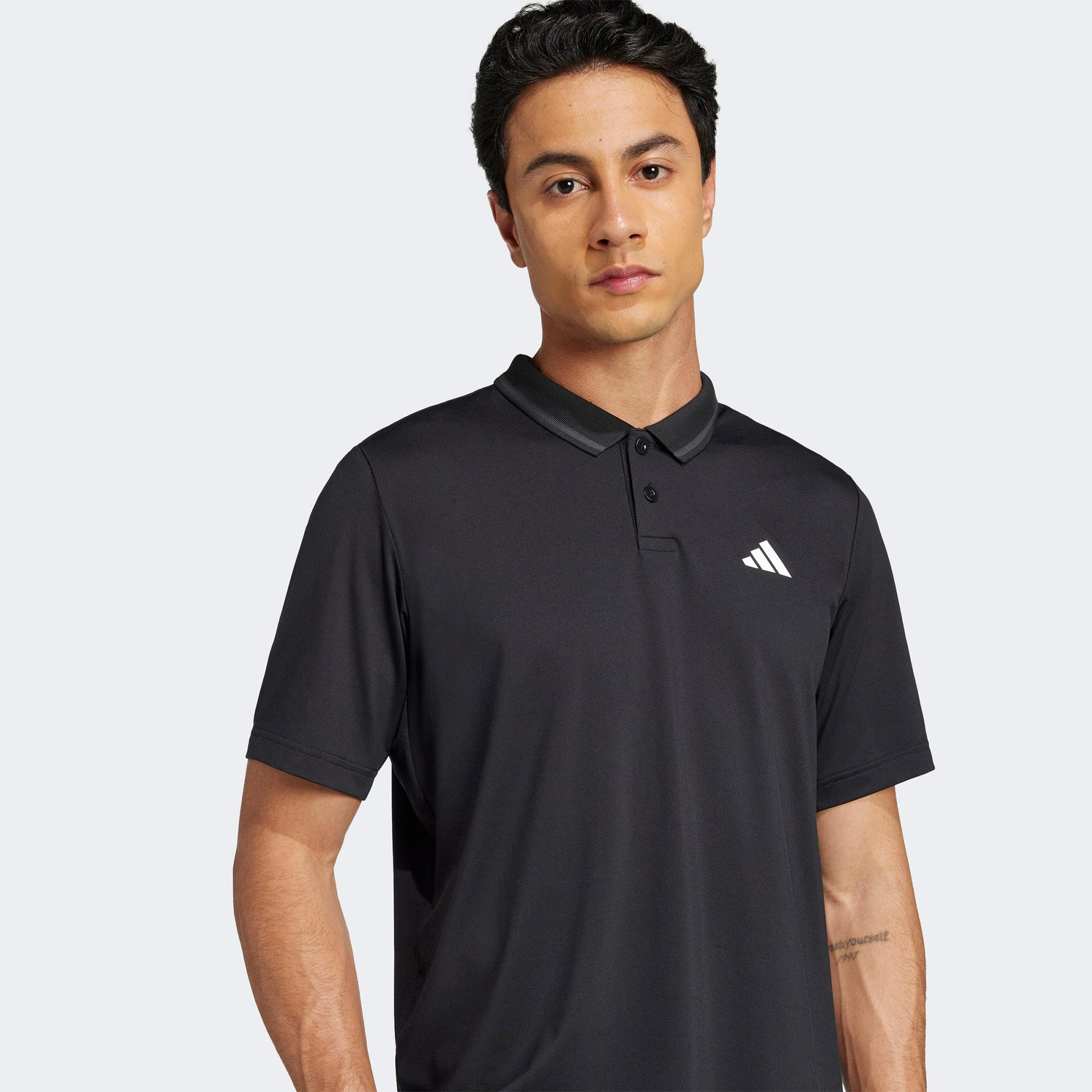 adidas Club Pique Erkek Siyah Tenis Polo