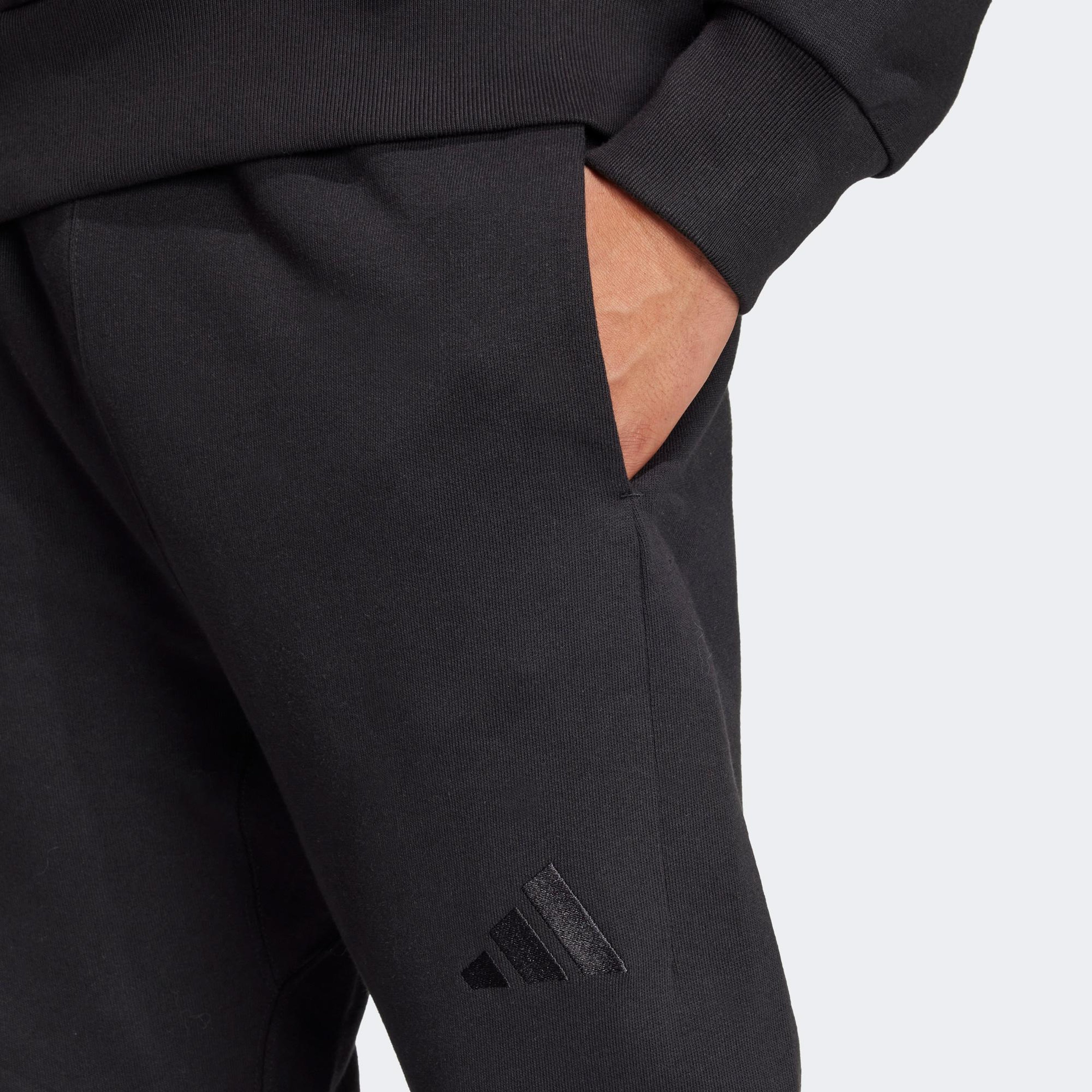 adidas All Szn French Terry Regular Tapered Erkek Siyah Eşofman Altı