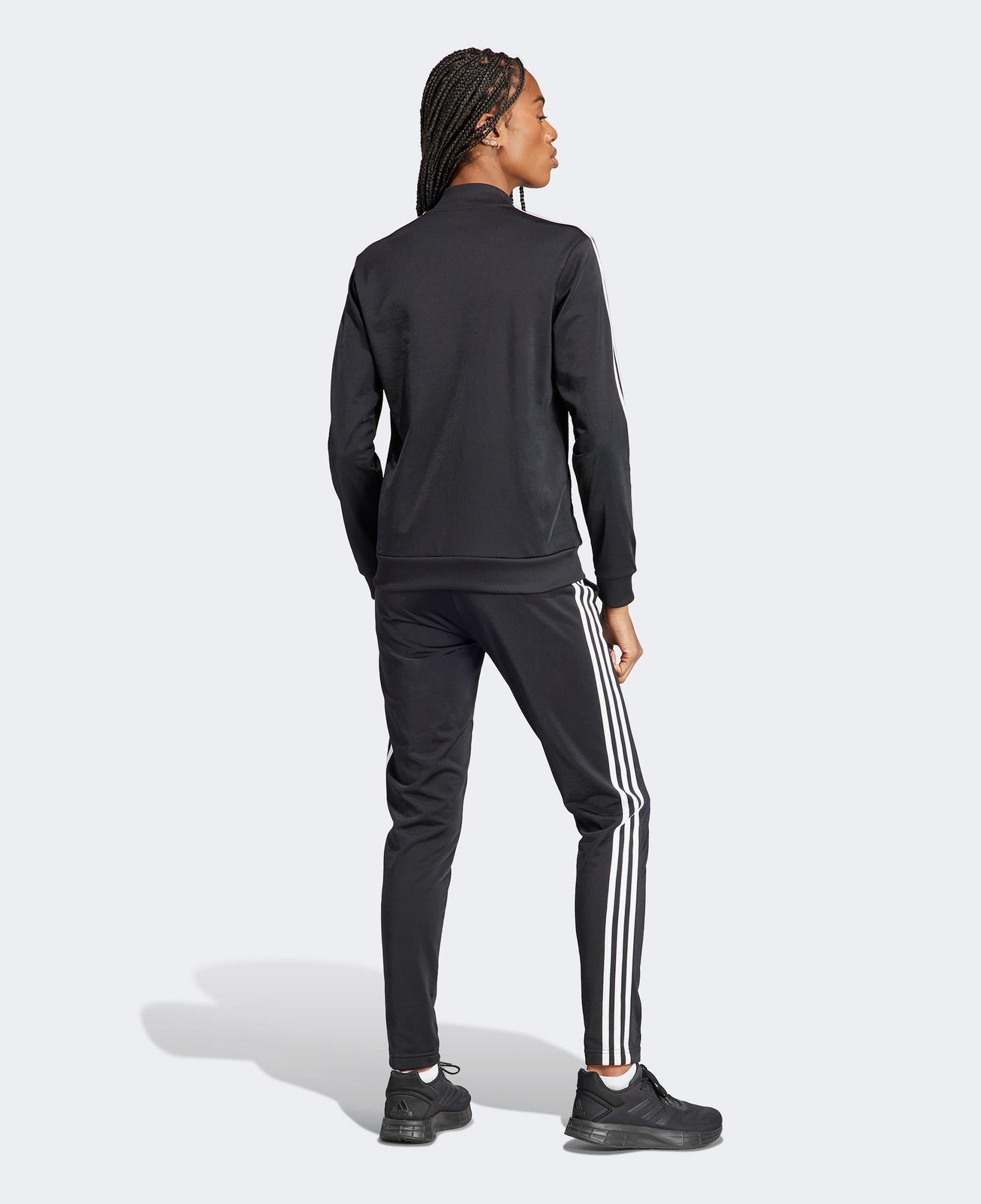 adidas Essential 3 Striped Kadın Siyah Günlük Eşofman Üstü