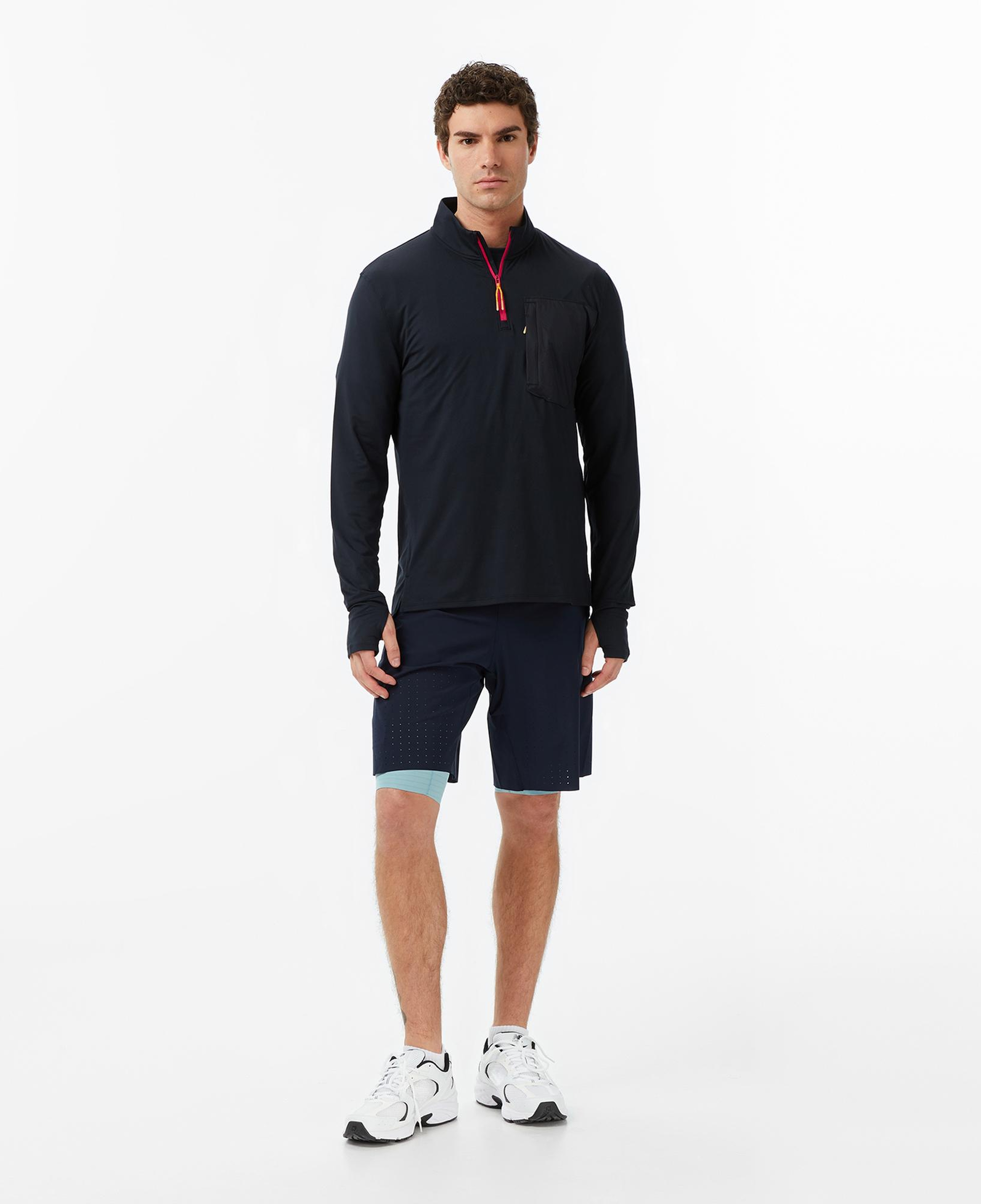 Under Armour Trail Run Quarter Zip Erkek Siyah Sweatshirt