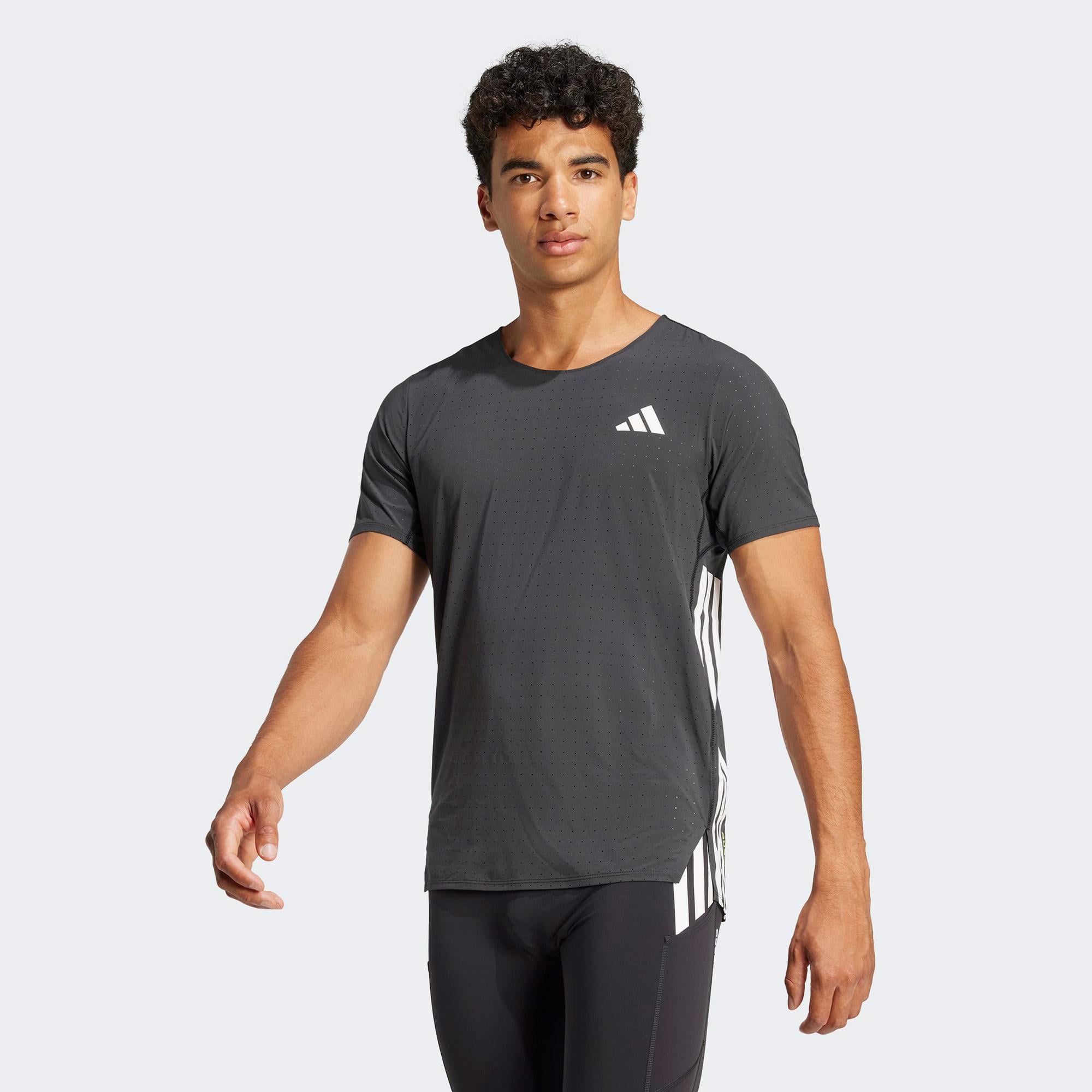 adidas Adizero Running Erkek Siyah Koşu T-Shirt