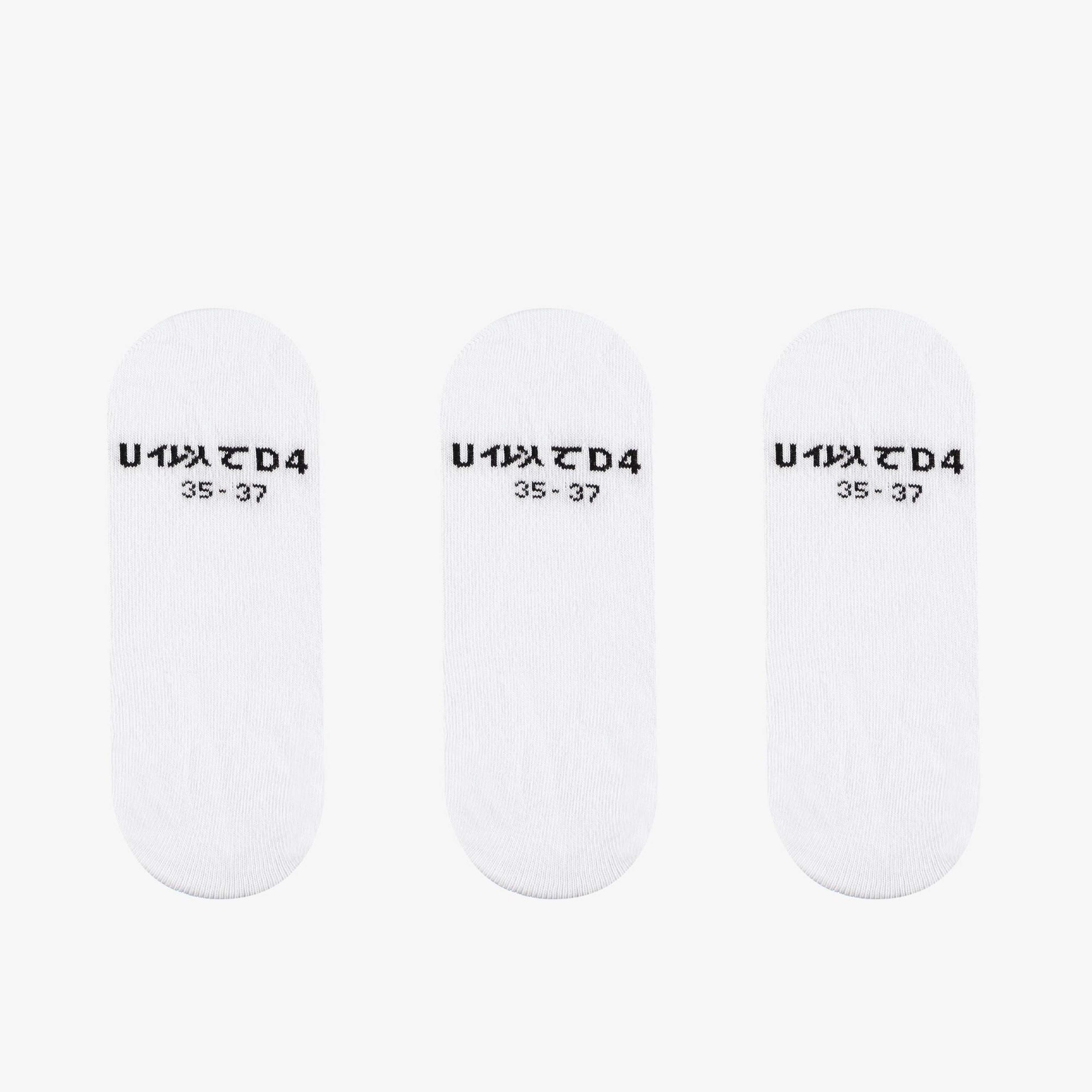 UNITED4 Unisex Beyaz 3'lü Babet Çorap