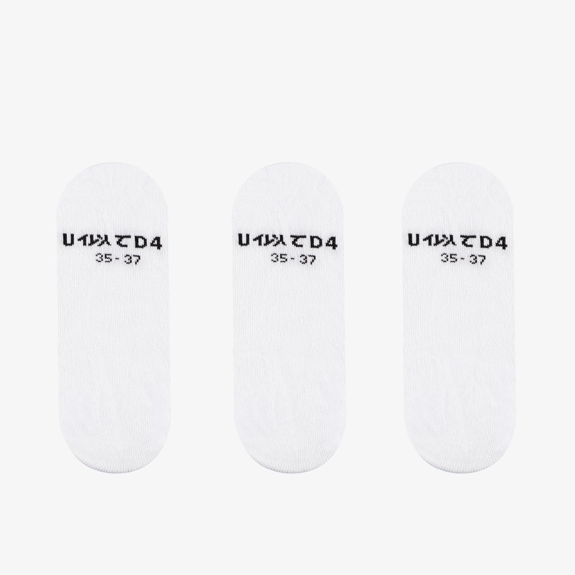 UNITED4 Unisex Beyaz 3'lü Babet Çorap