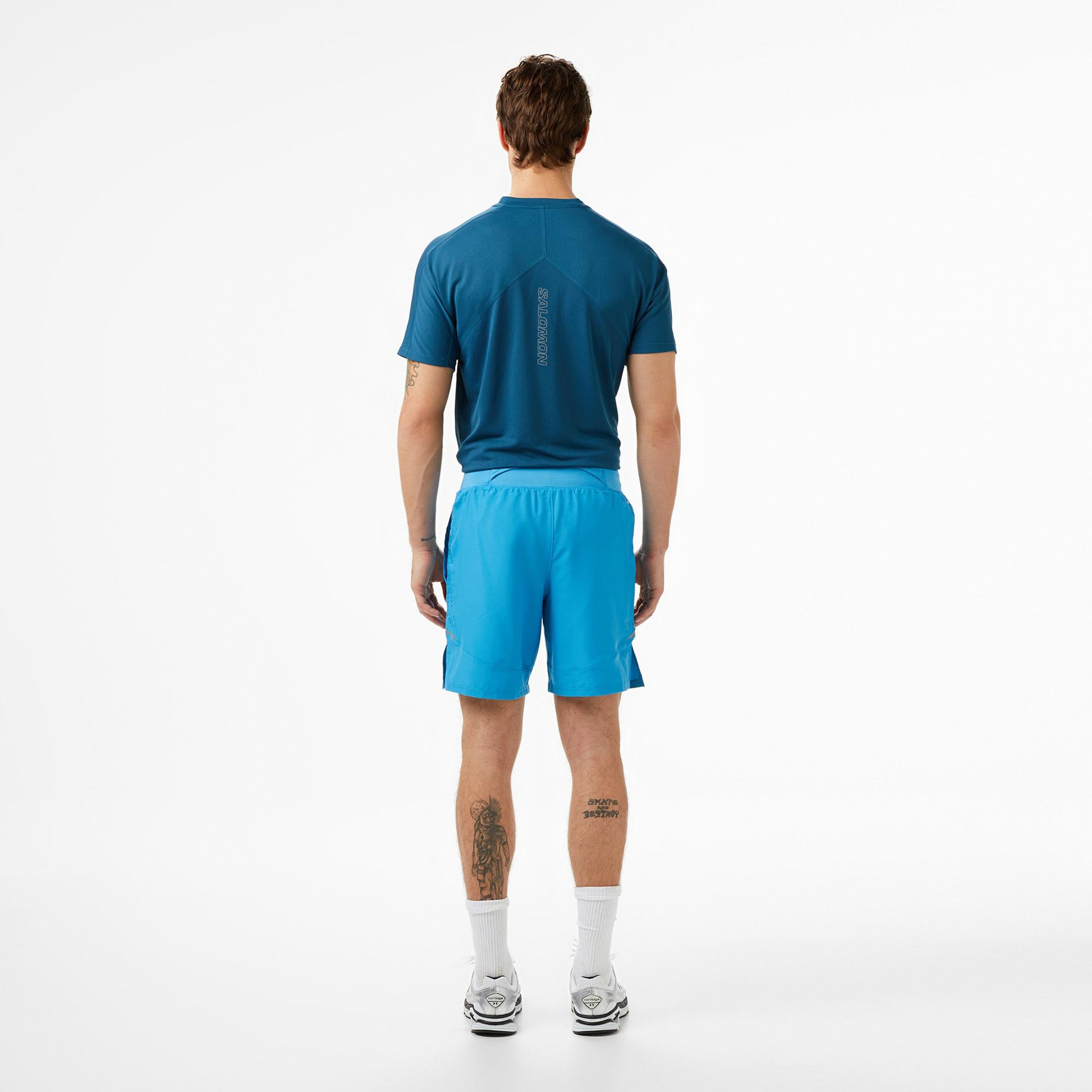 Under Armour Launch Pro 2N1 7 Erkek Mavi Koşu Şortu