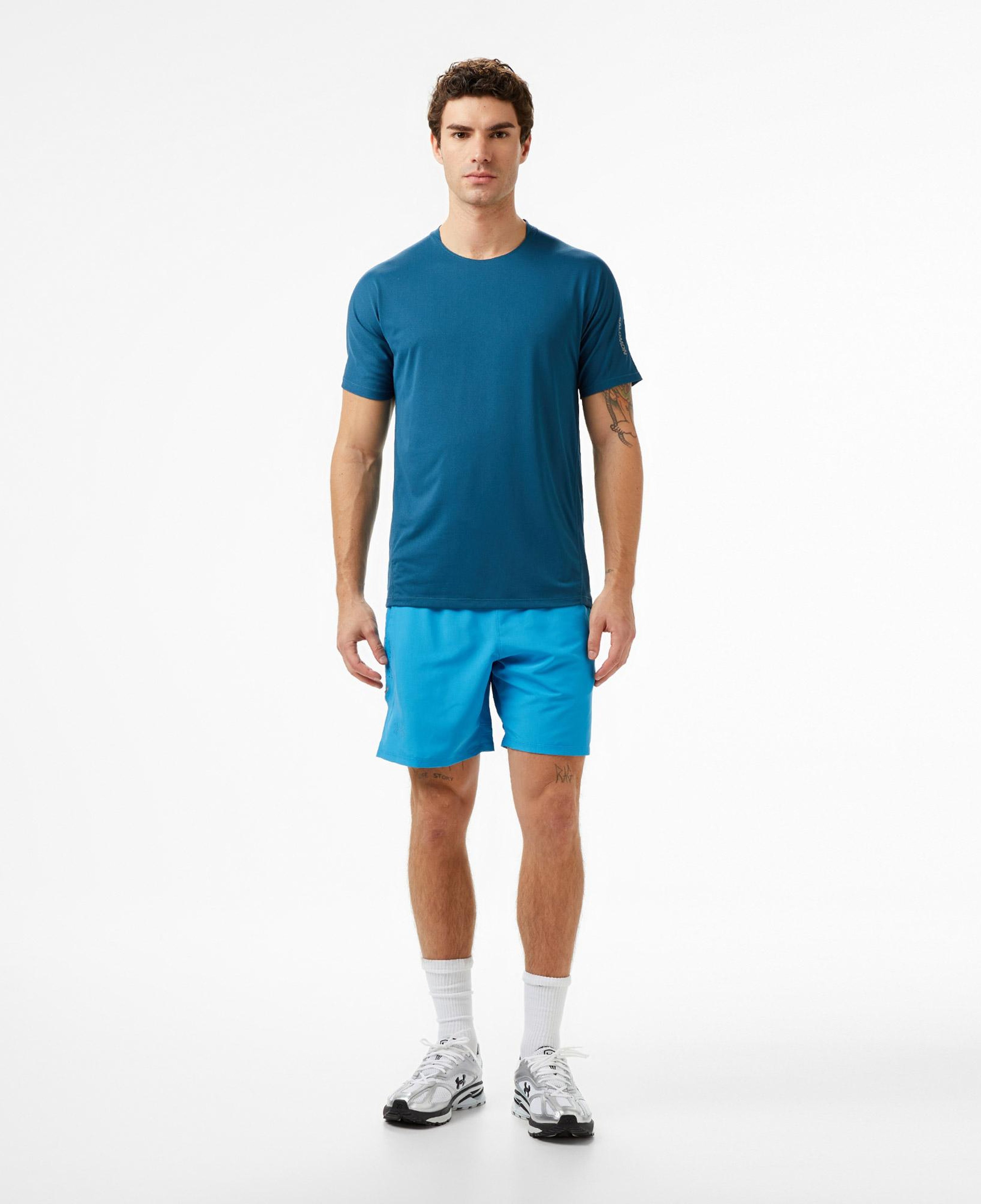 Under Armour Launch Pro 2N1 7 Erkek Mavi Koşu Şortu