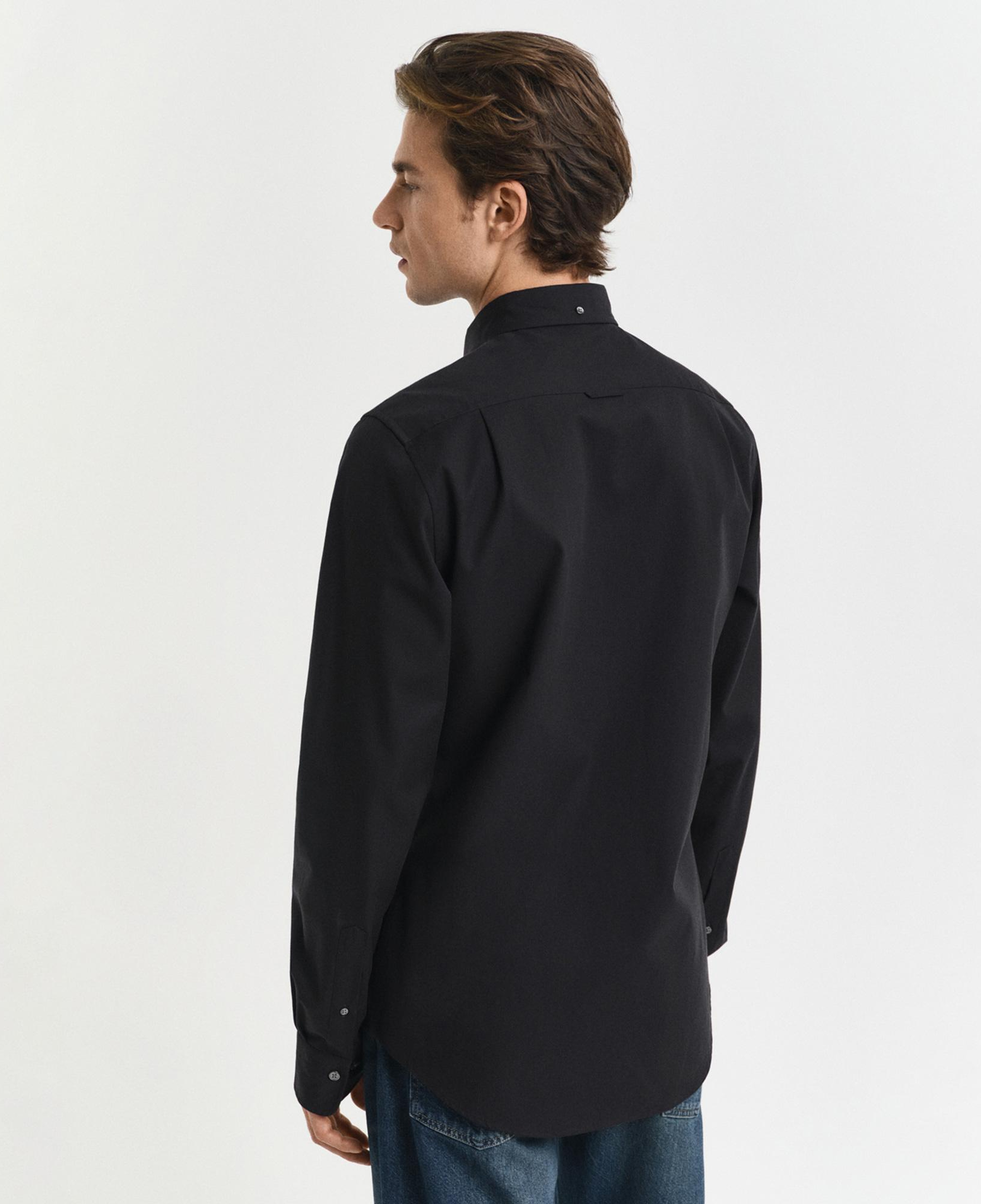 GANT Erkek Siyah Regular Fit Düğmeli Yaka Oxford Gömlek