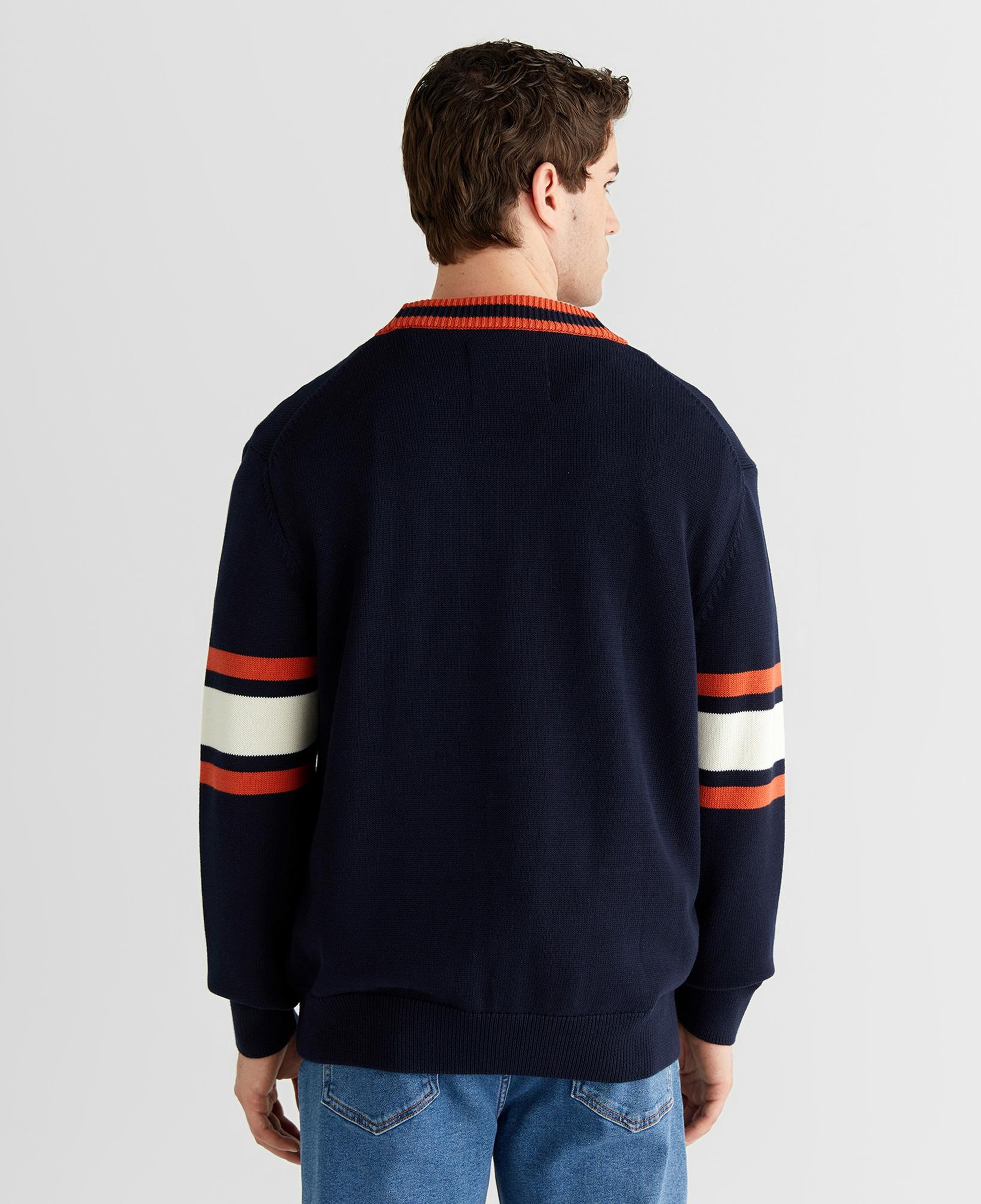 GANT Erkek Lacivert Regular Fit V Yaka Hırka