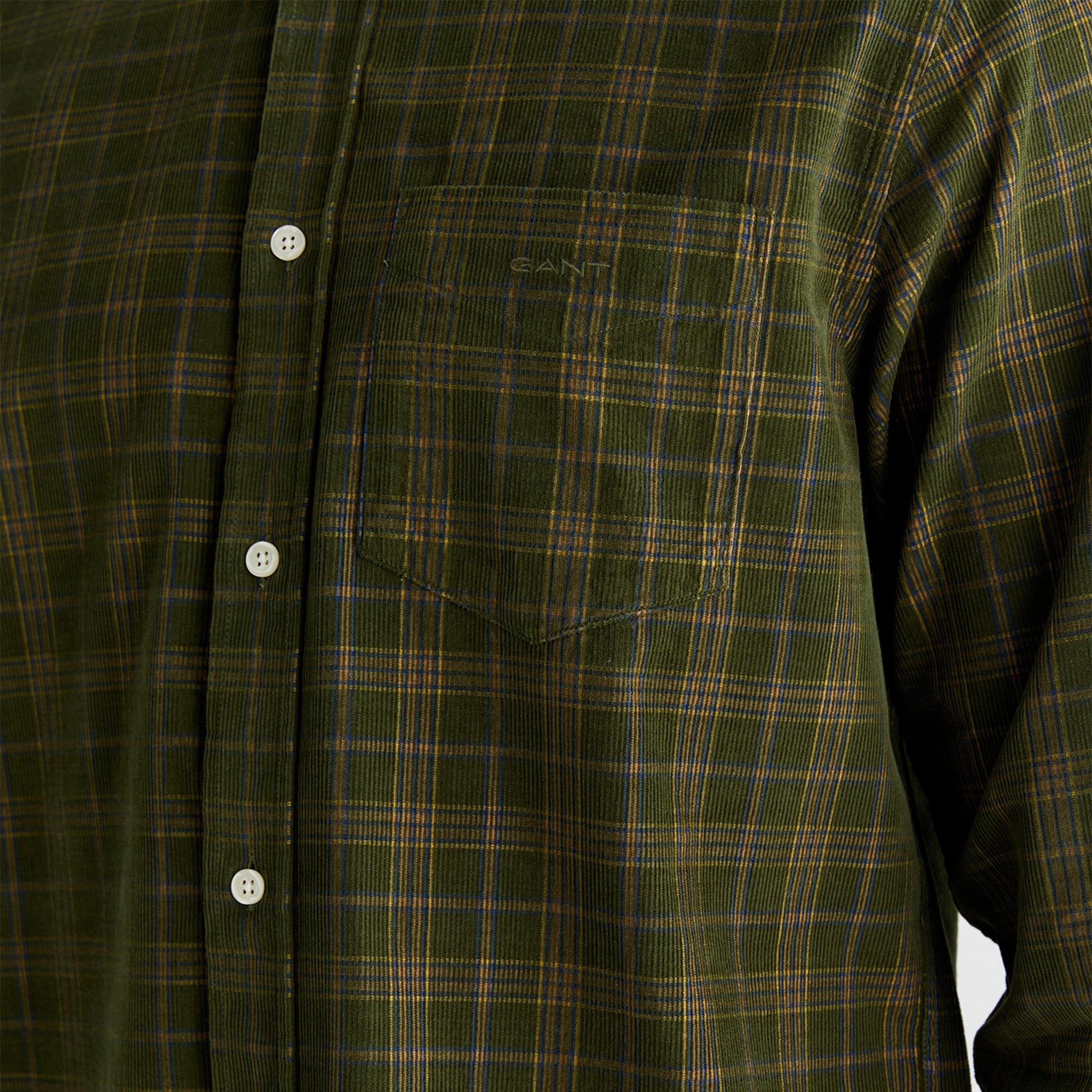 GANT Erkek Yeşil Regular Fit Düğmeli Gömlek