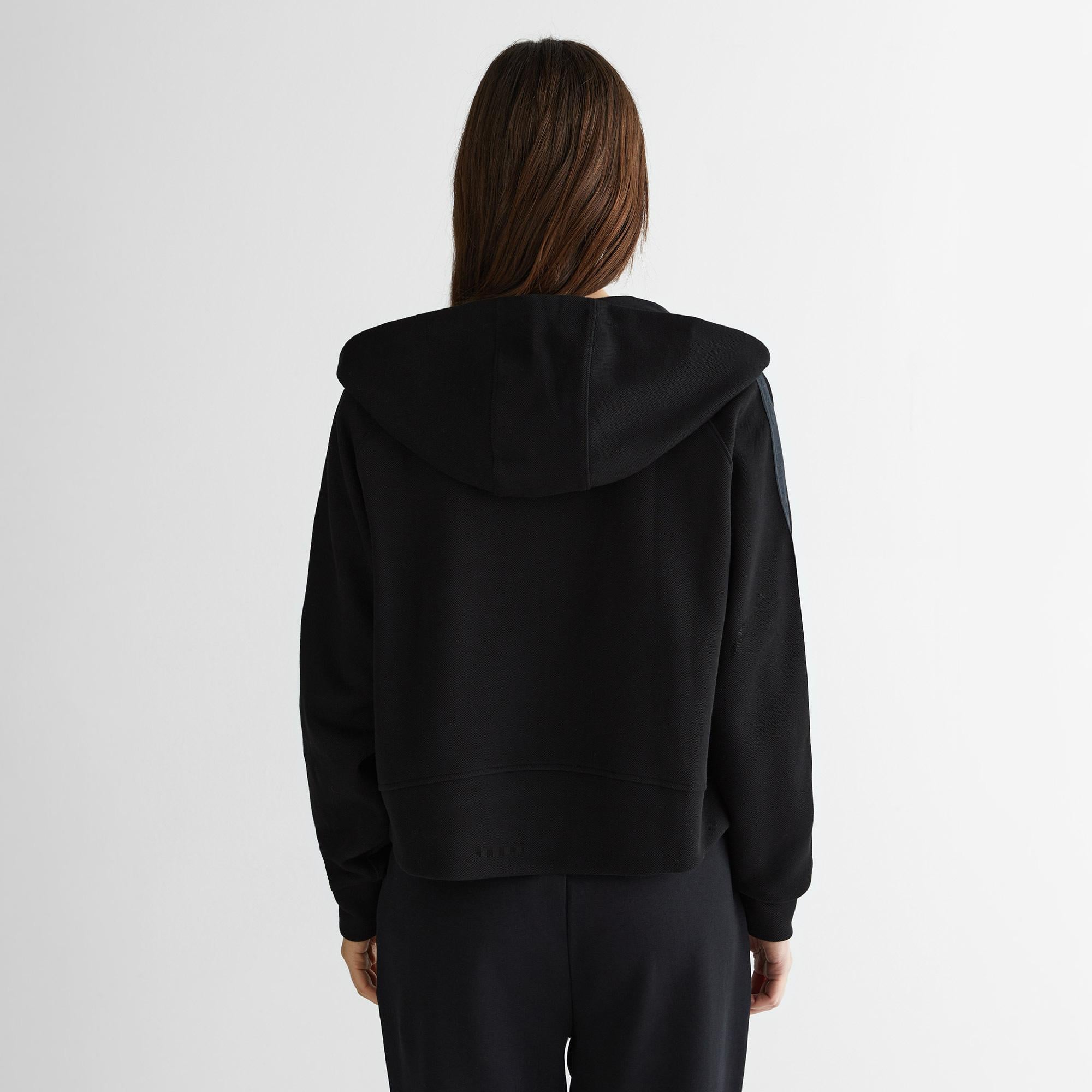 GANT Kadın Siyah Fermuarlı Kapüşonlu Sweatshirt