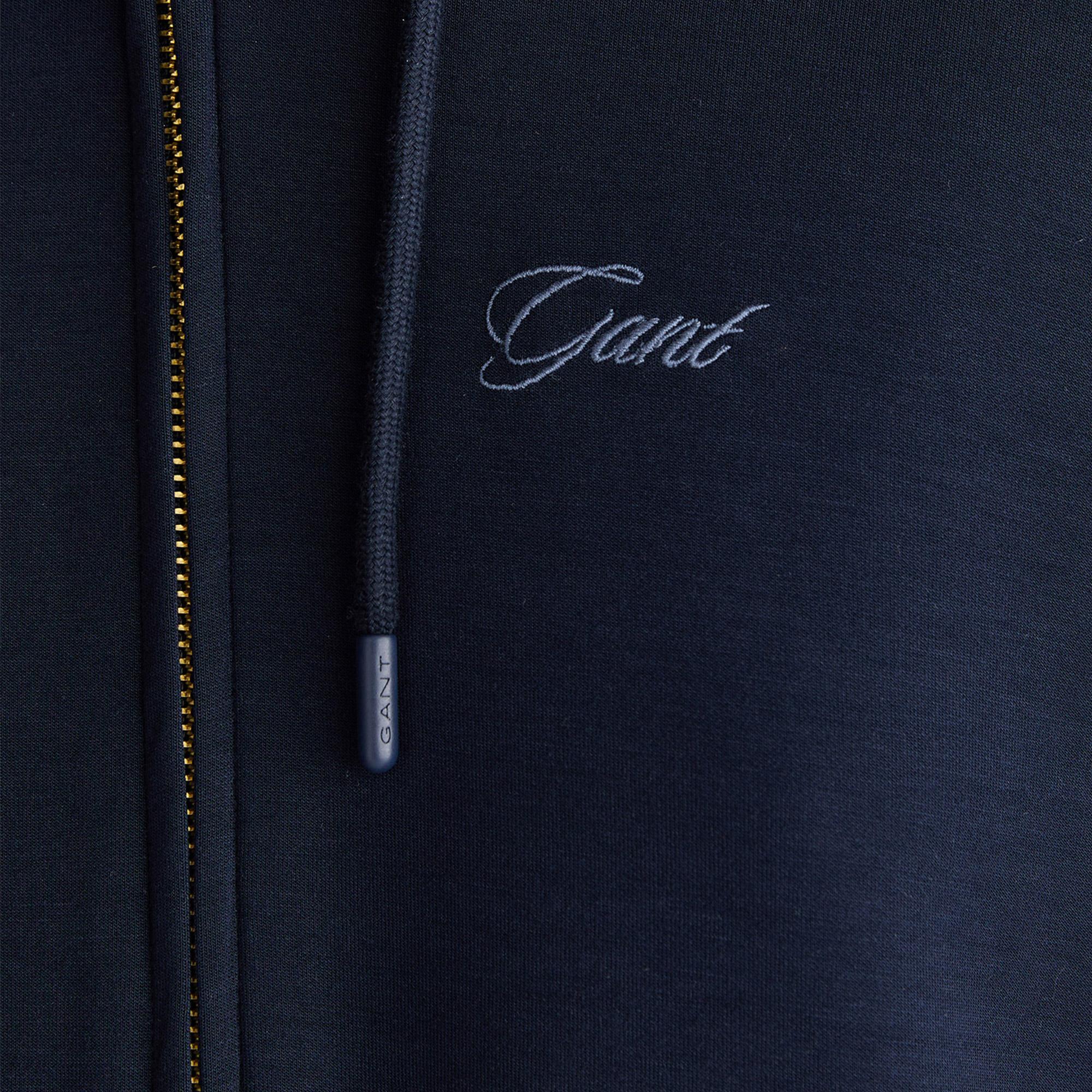 GANT Kadın Lacivert Standart Fit Kapüşonlu Sweatshirt