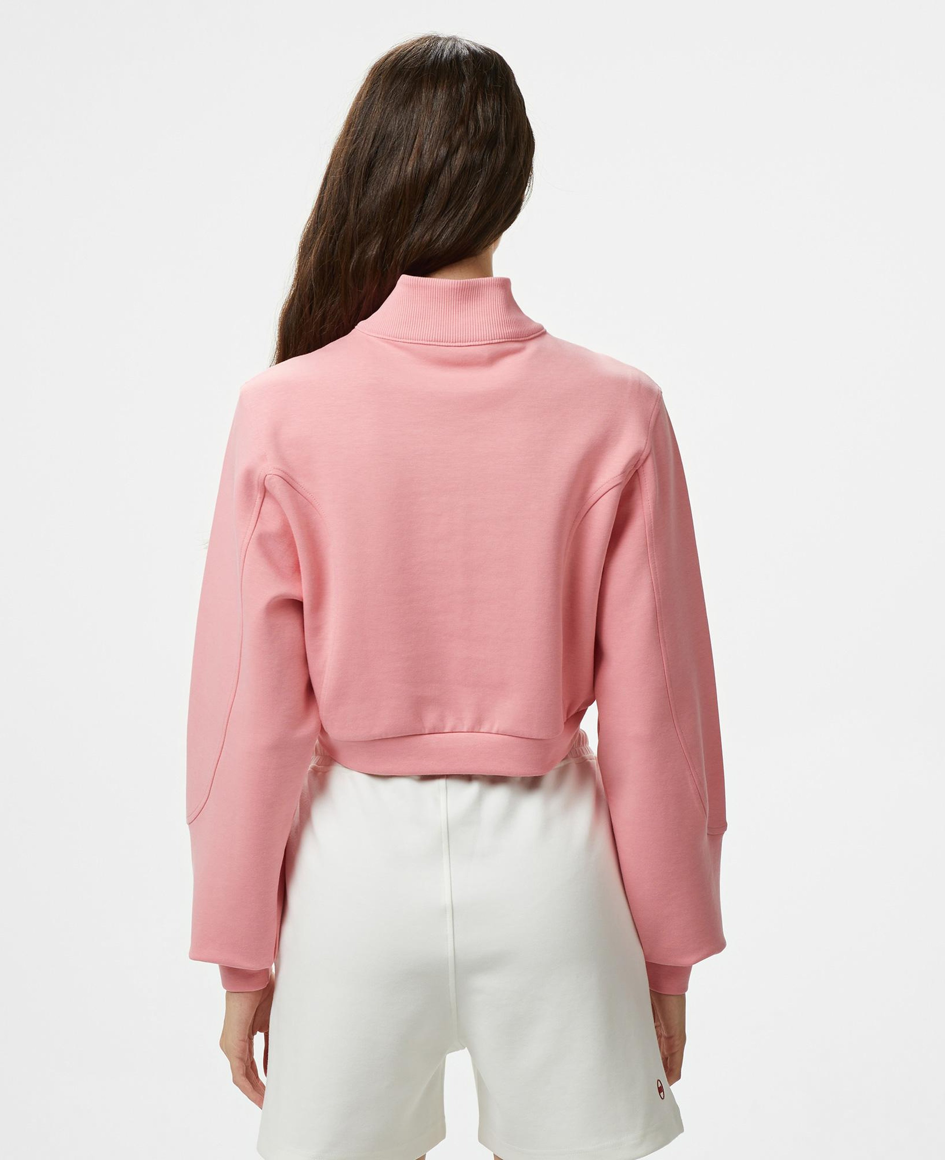 UNITED4 Örme Crop Kadın Pembe Sweatshirt