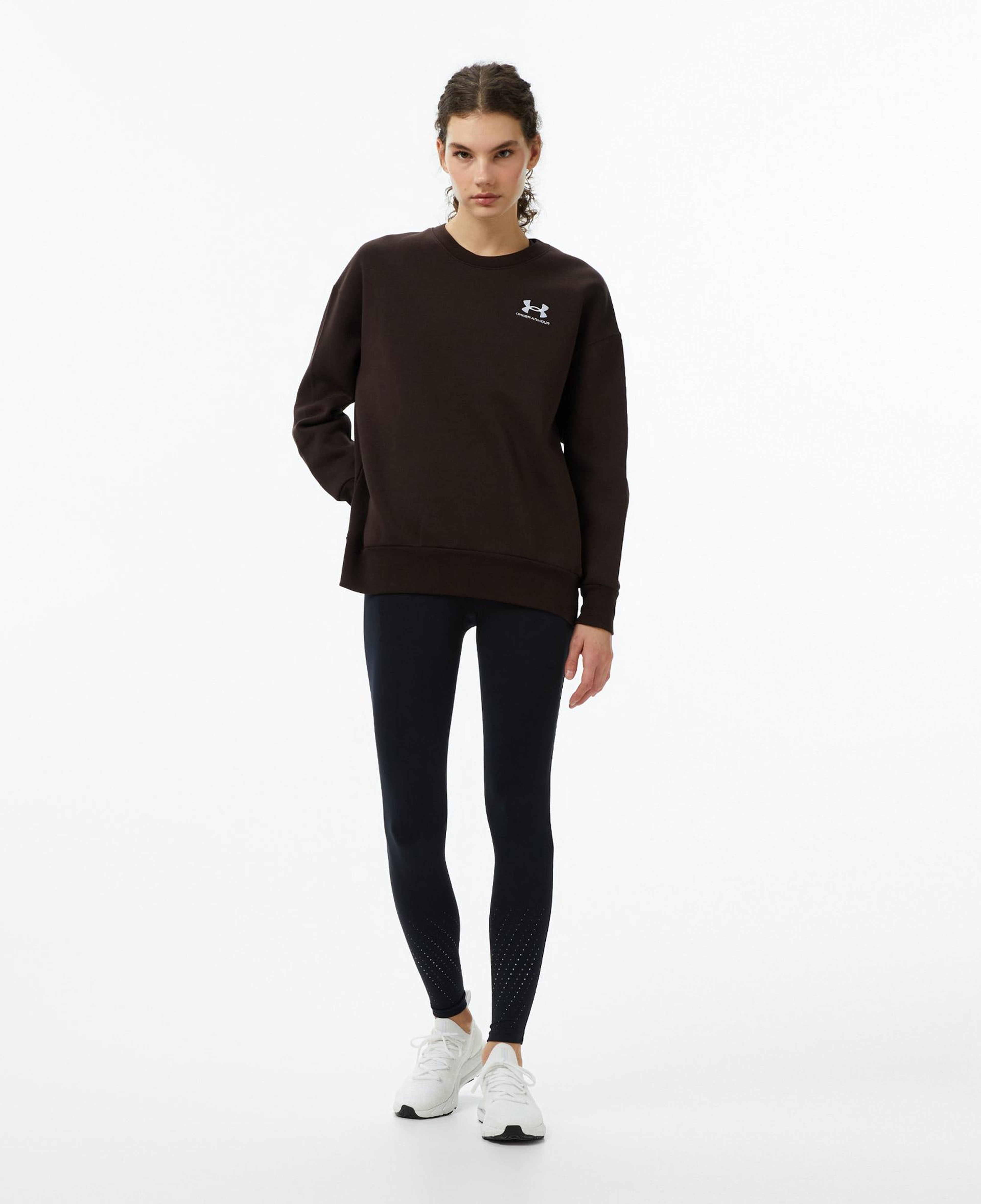 Under Armour Icon Fleece Os Crew Kadın Kahverengi Sweatshirt