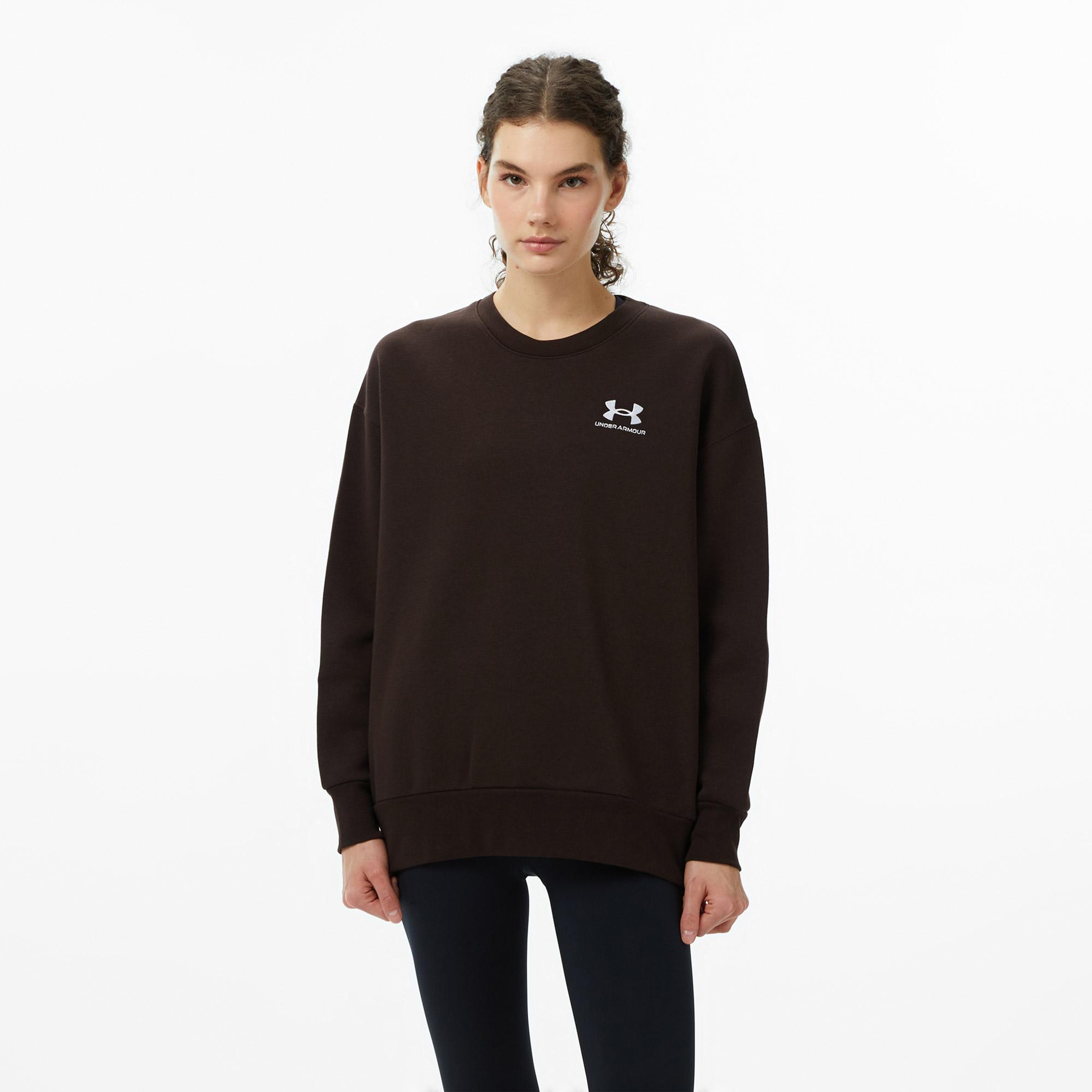 Under Armour Icon Fleece Os Crew Kadın Kahverengi Sweatshirt