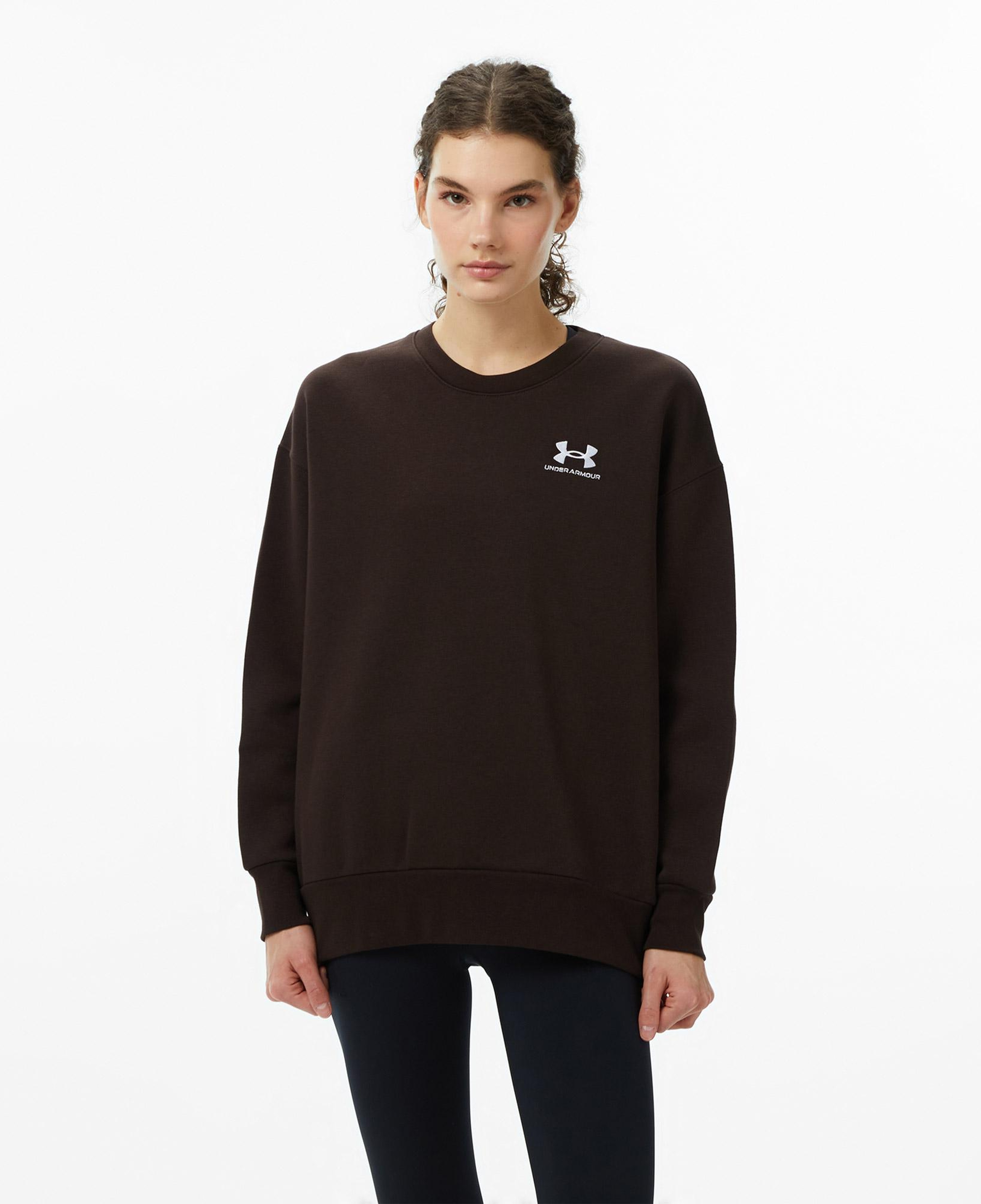 Under Armour Icon Fleece Os Crew Kadın Kahverengi Sweatshirt