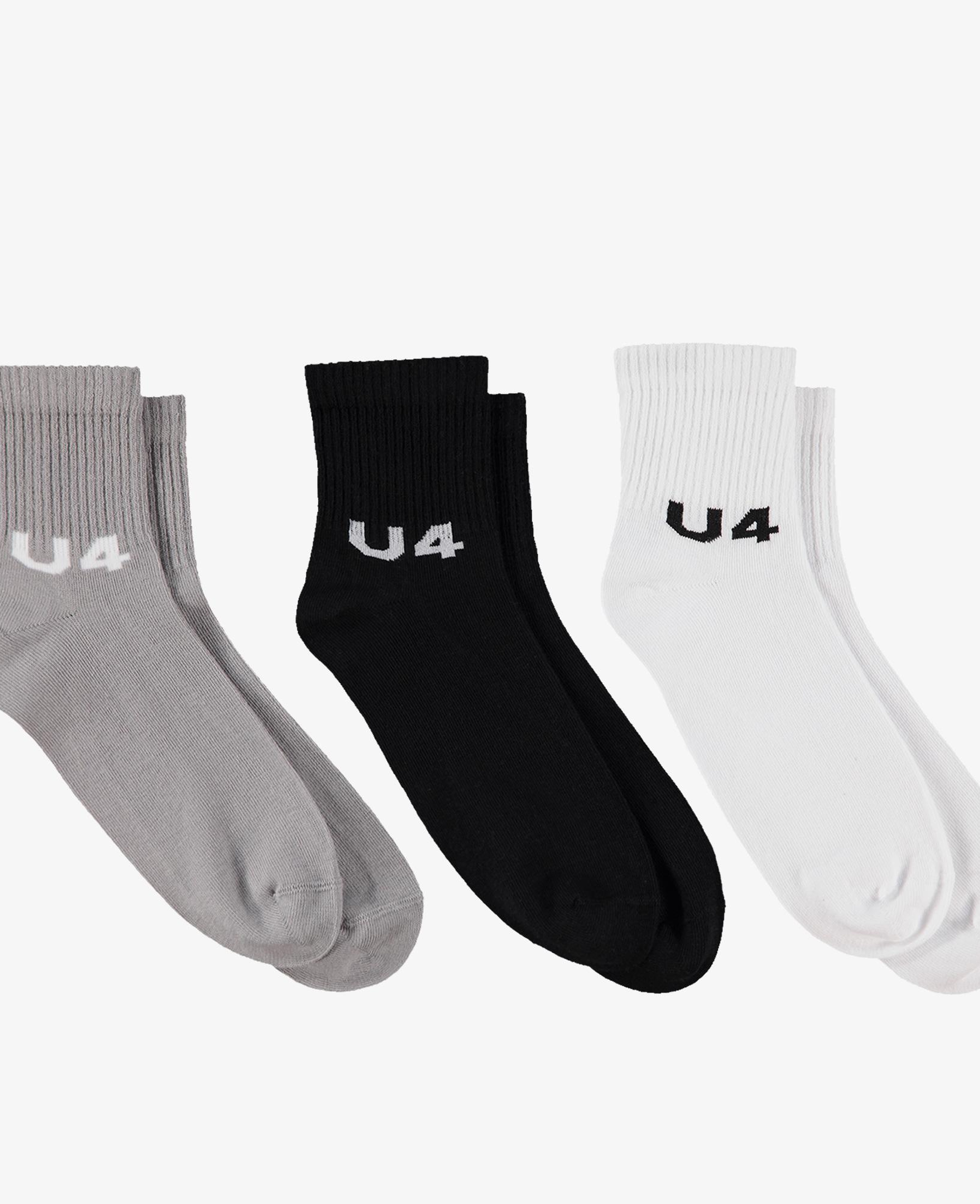 UNITED4 Street Essentials 3'lü Unisex Siyah Çorap
