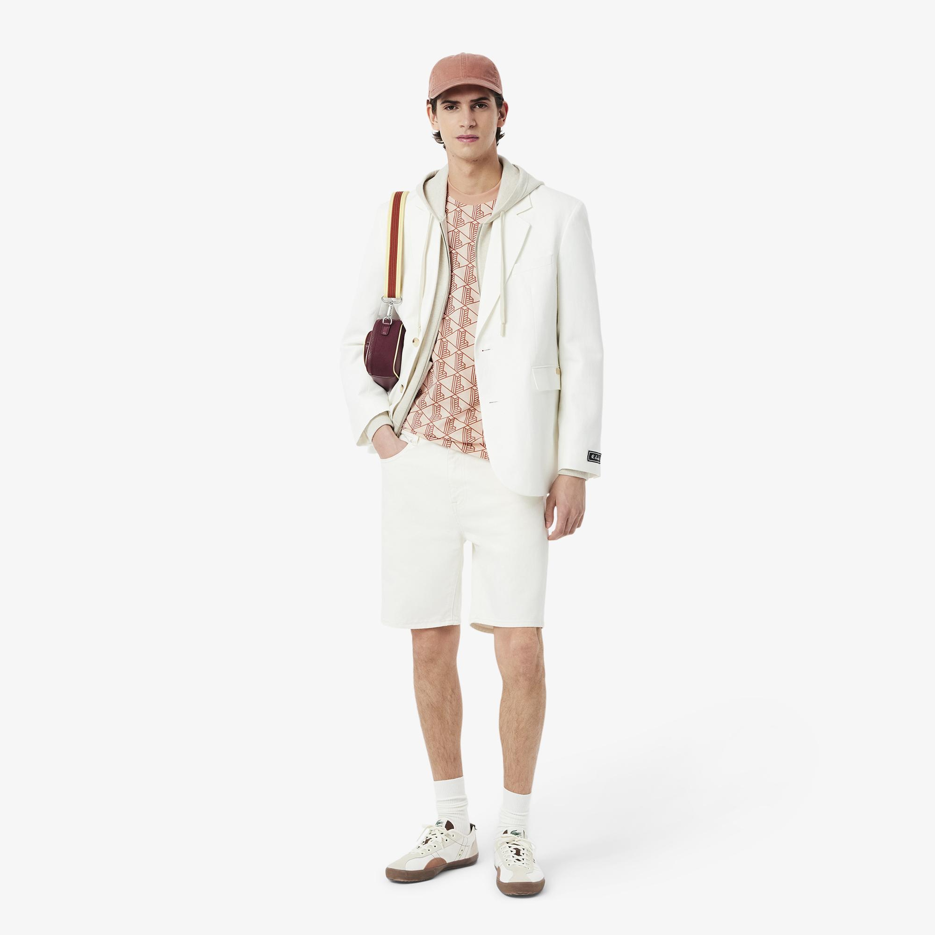 Lacoste Relaxed Fit Monogram Erkek Kahverengi T-Shirt