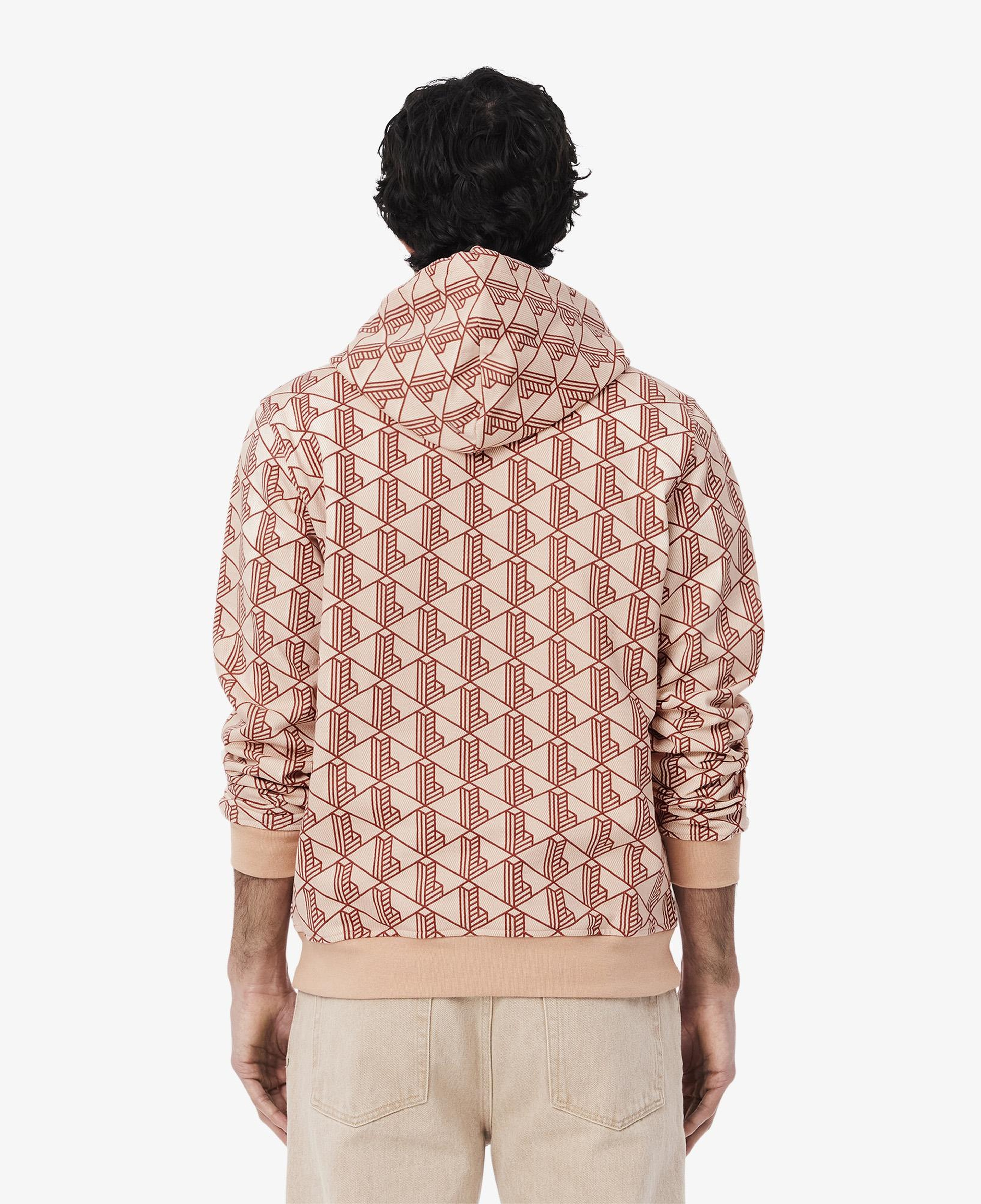 Lacoste Relaxed Fit Monogram Erkek Kahverengi Sweatshirt