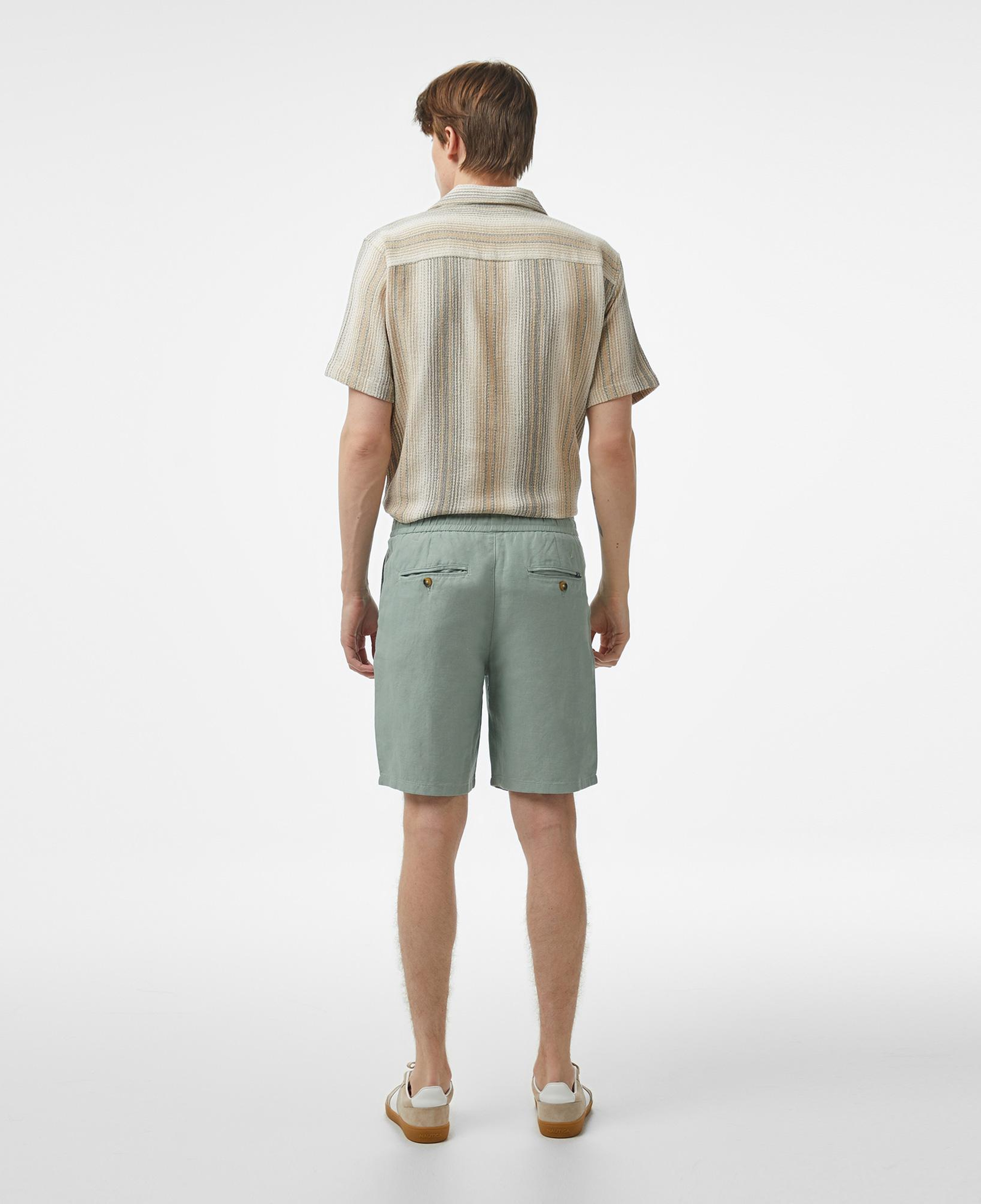 Nautica Erkek Keten Karışımlı Keten Karışımlı Yeşil Jogger Şort