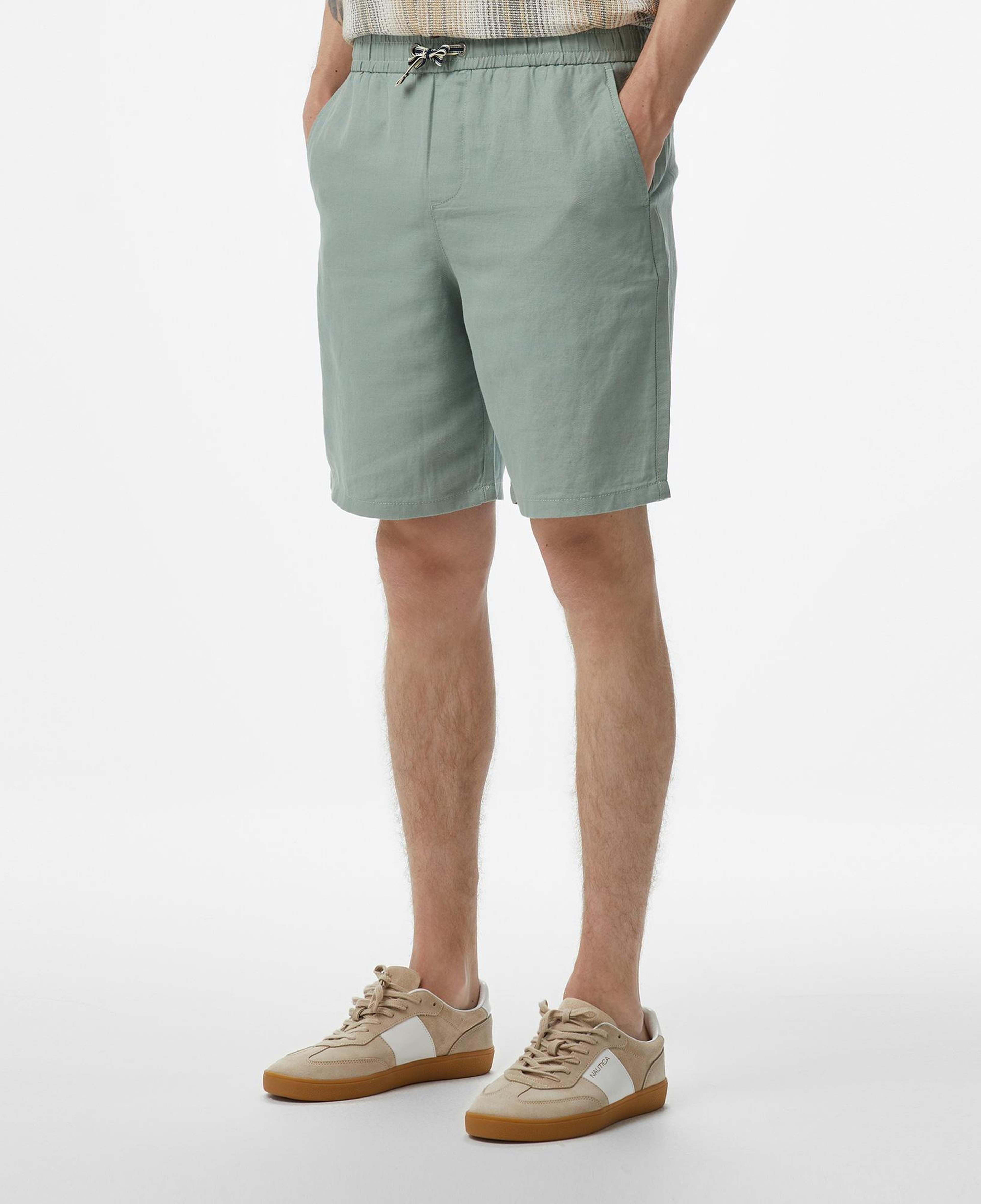 Nautica Erkek Keten Karışımlı Keten Karışımlı Yeşil Jogger Şort