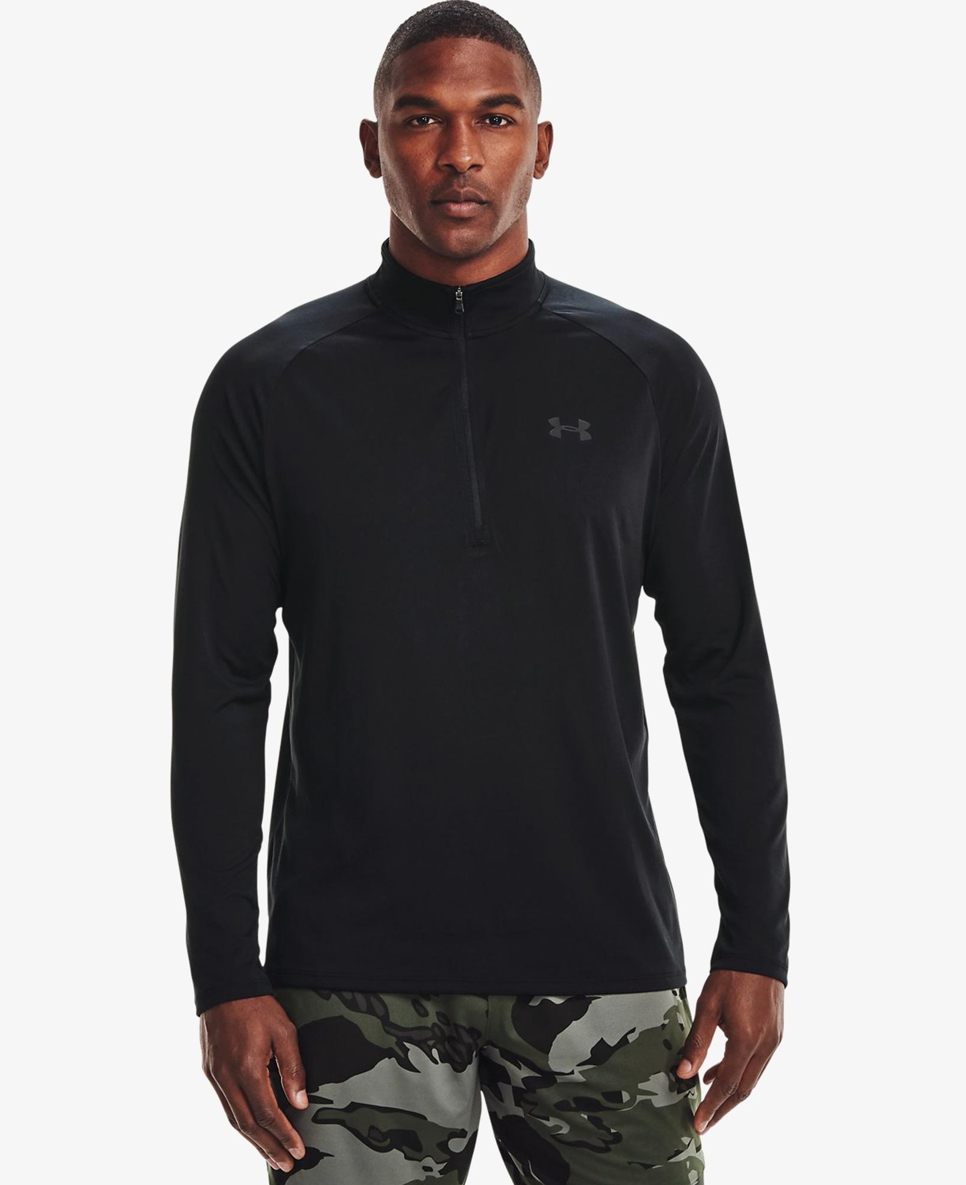 Under Armour Tech 2.0 1/2 Zip Erkek Siyah Antrenman Sweatshirt