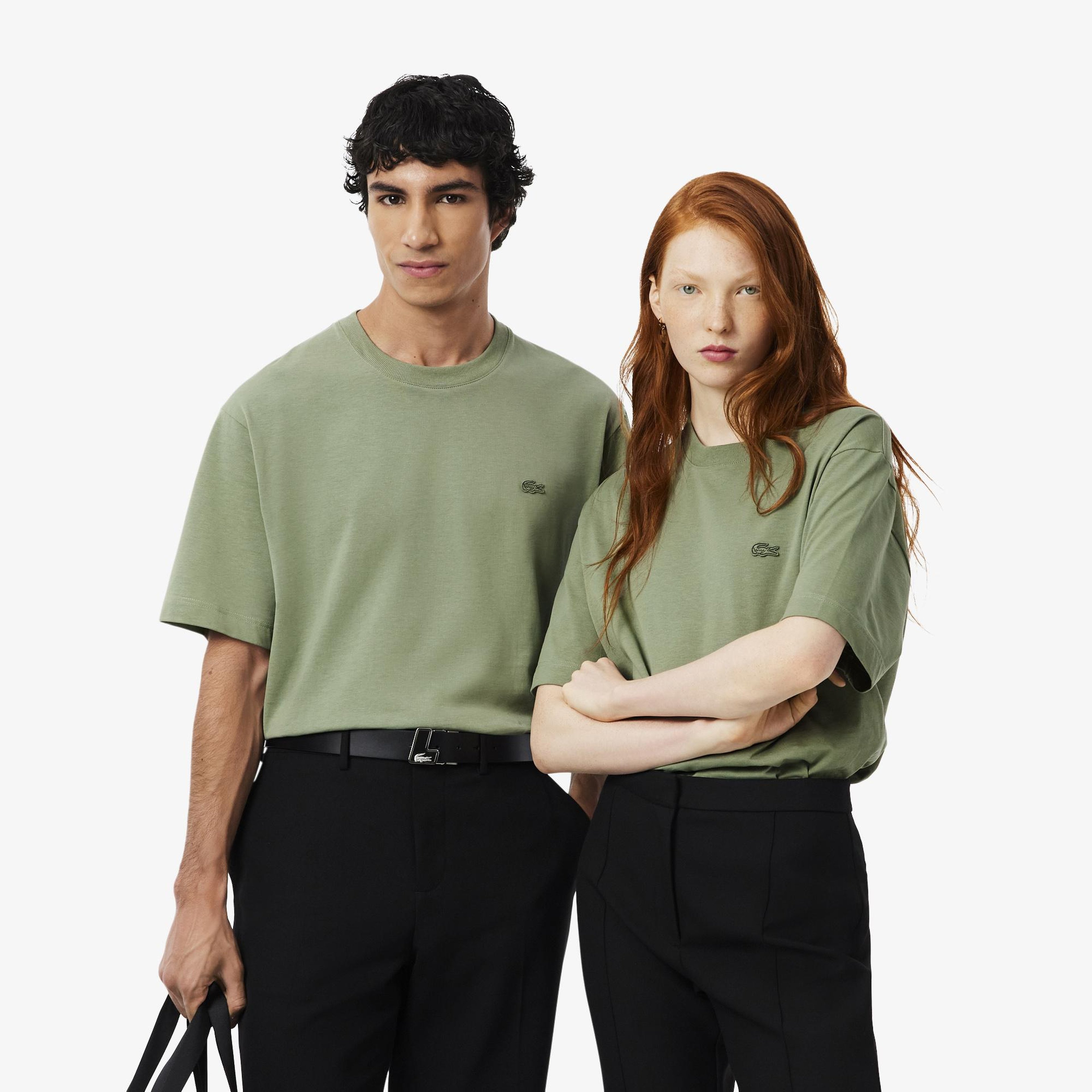 Lacoste Loose Fit Heavy Unisex Yeşil T-Shirt