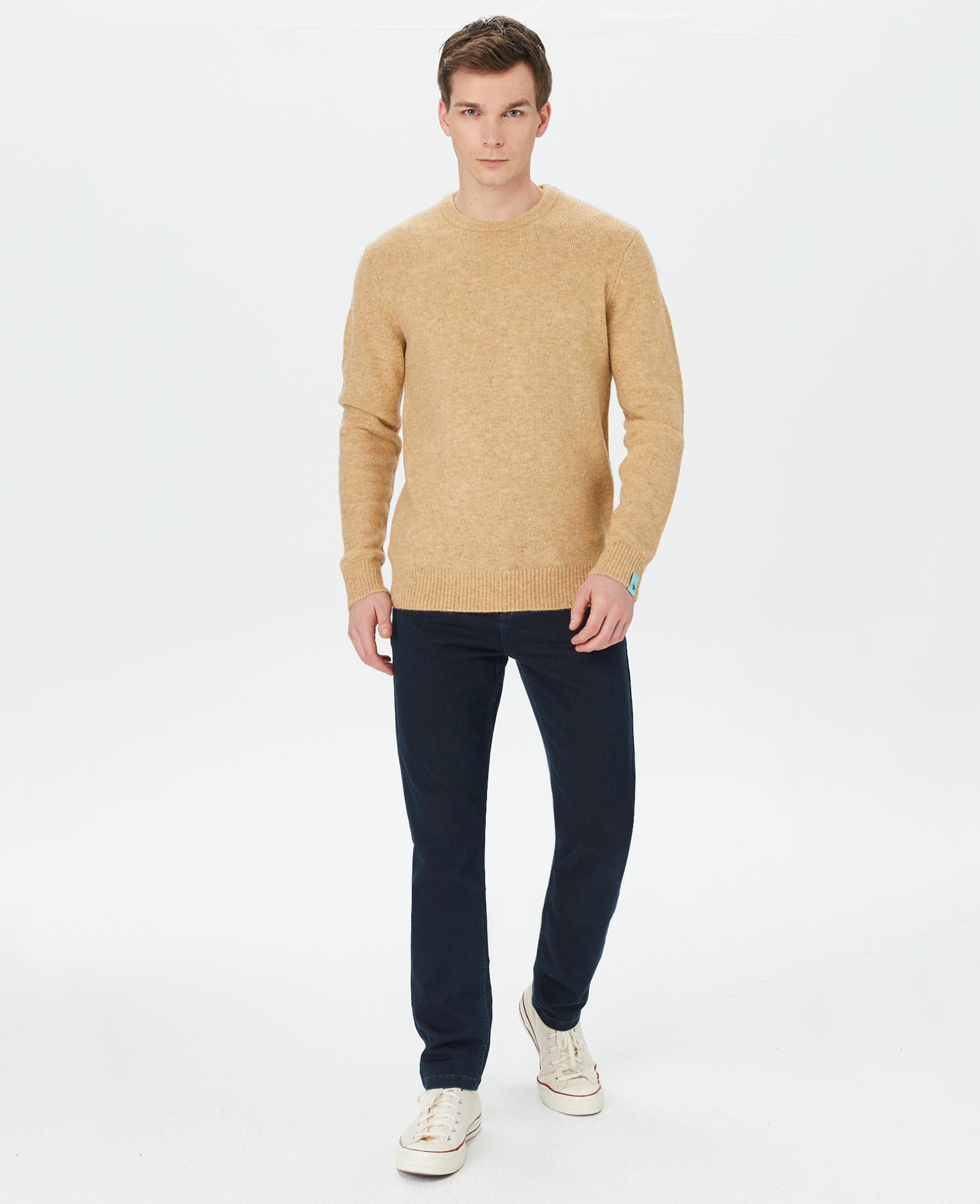 Scotch&Soda Erkek Kahverengi Yün Karışımlı Kazak