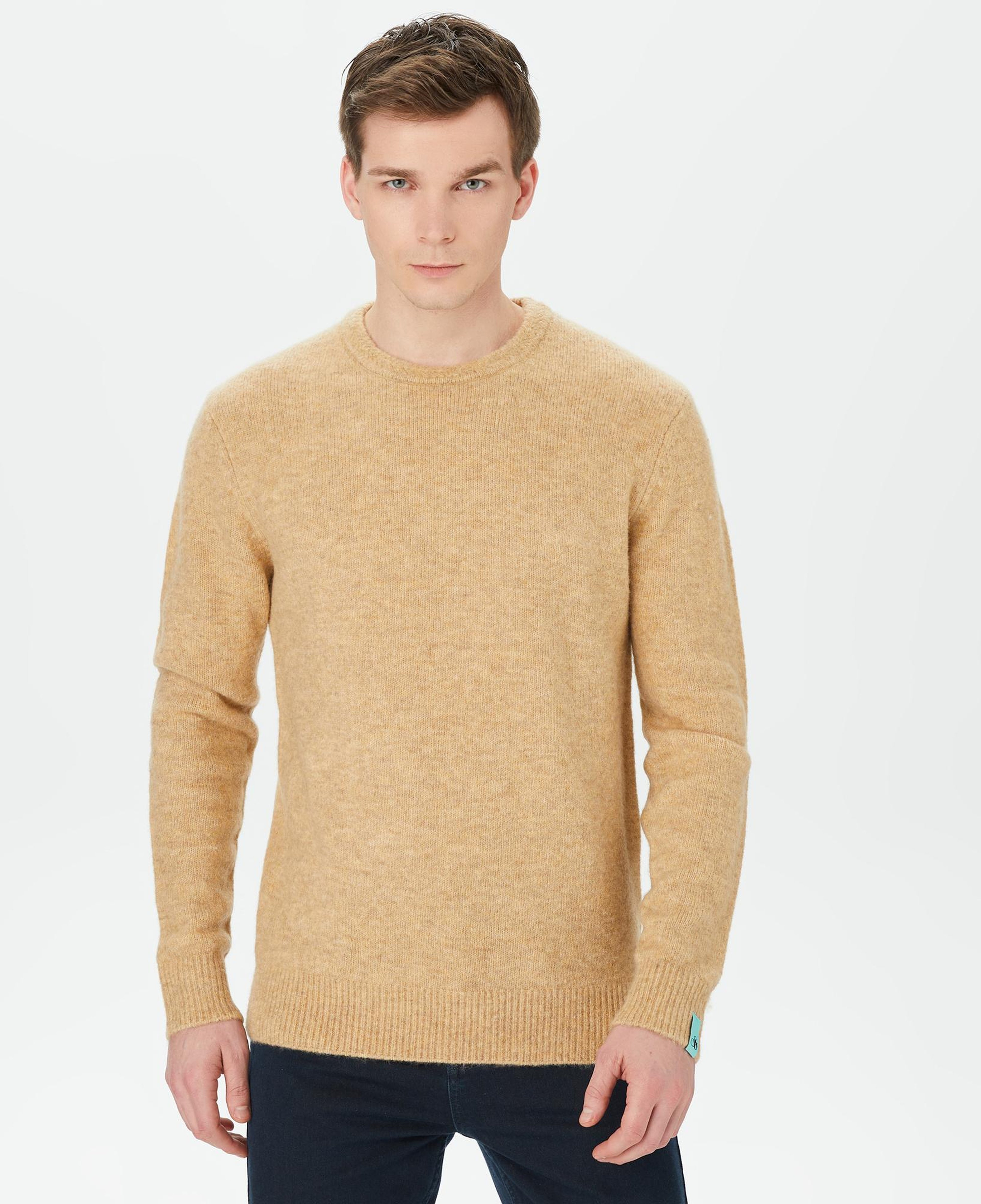 Scotch&Soda Erkek Kahverengi Yün Karışımlı Kazak