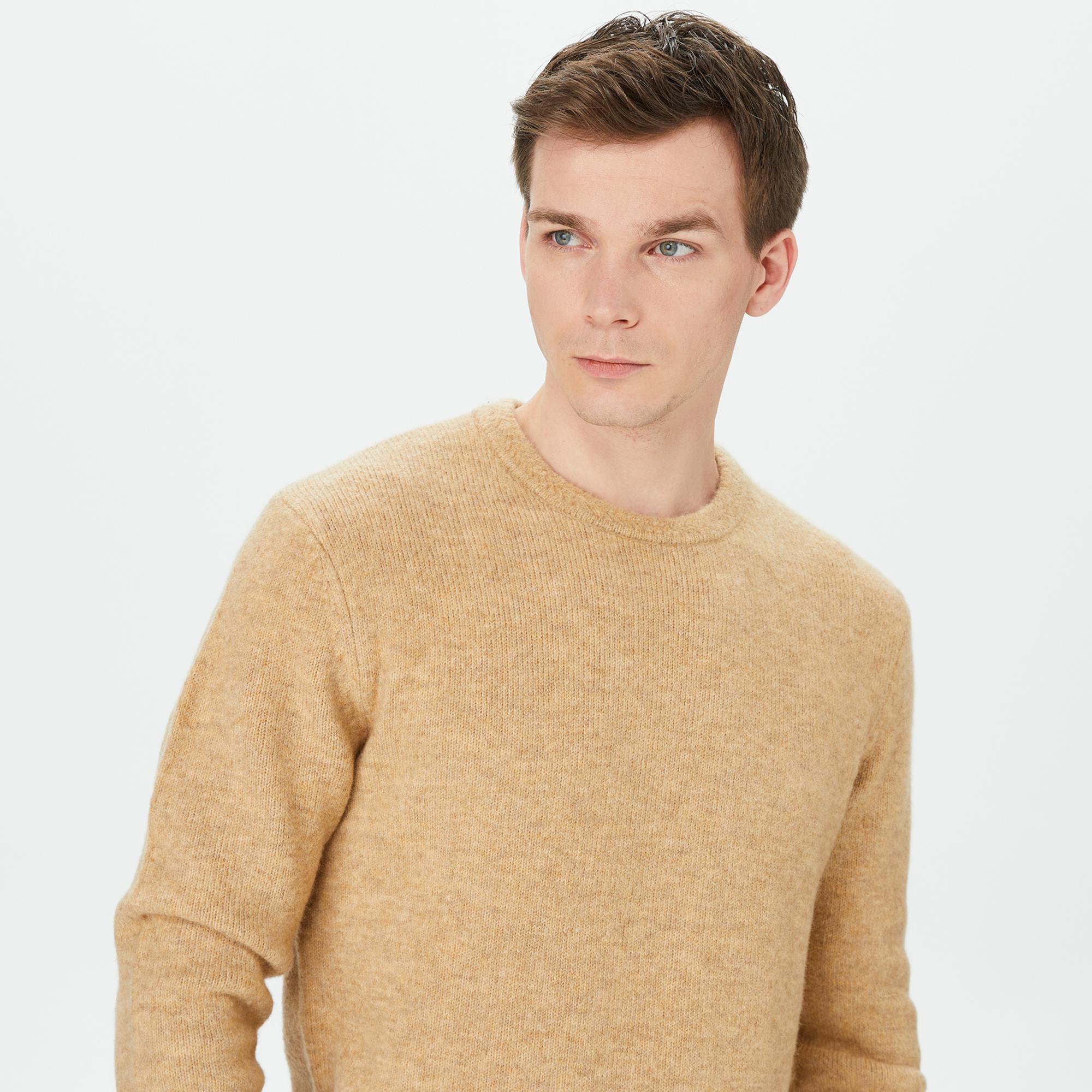 Scotch&Soda Erkek Kahverengi Yün Karışımlı Kazak