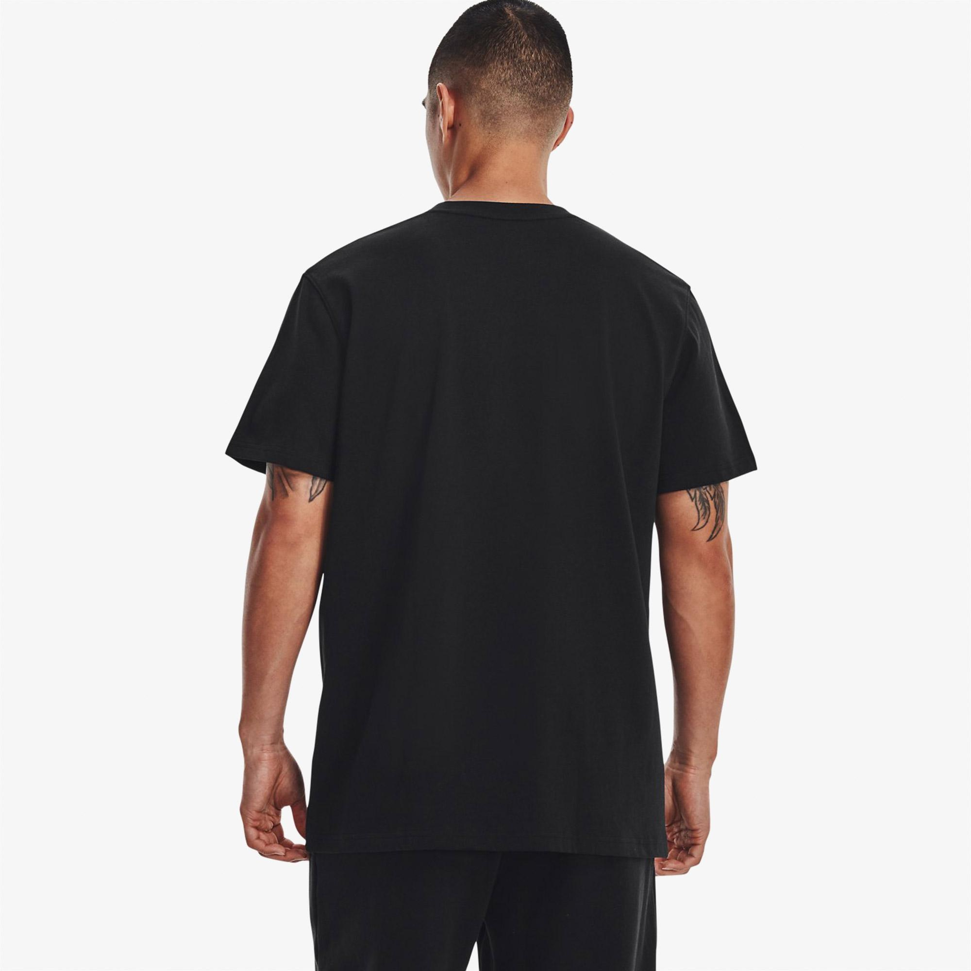 Under Armour Logo Emb Heavyweight Ss Erkek Siyah T-Shirt