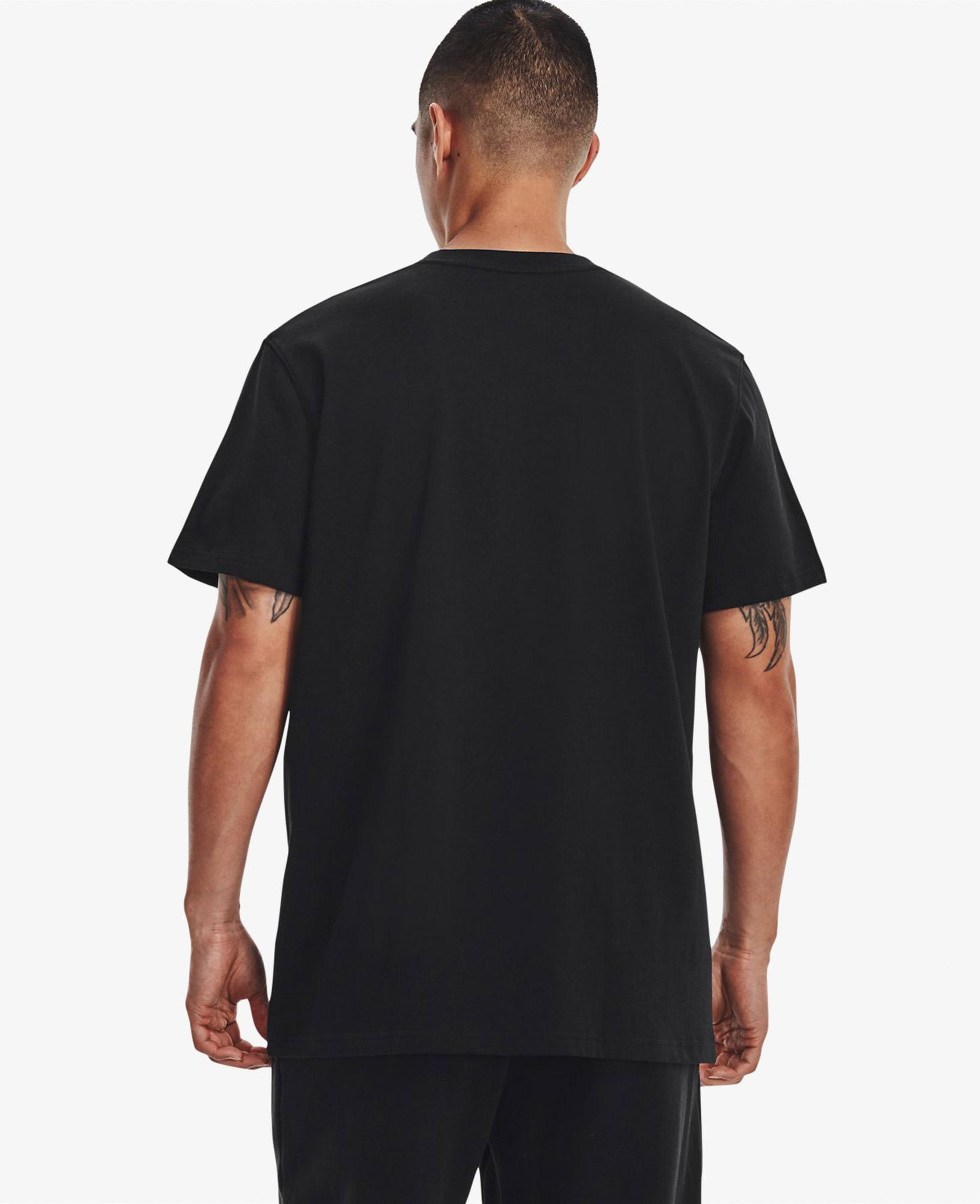 Under Armour Logo Emb Heavyweight Ss Erkek Siyah T-Shirt