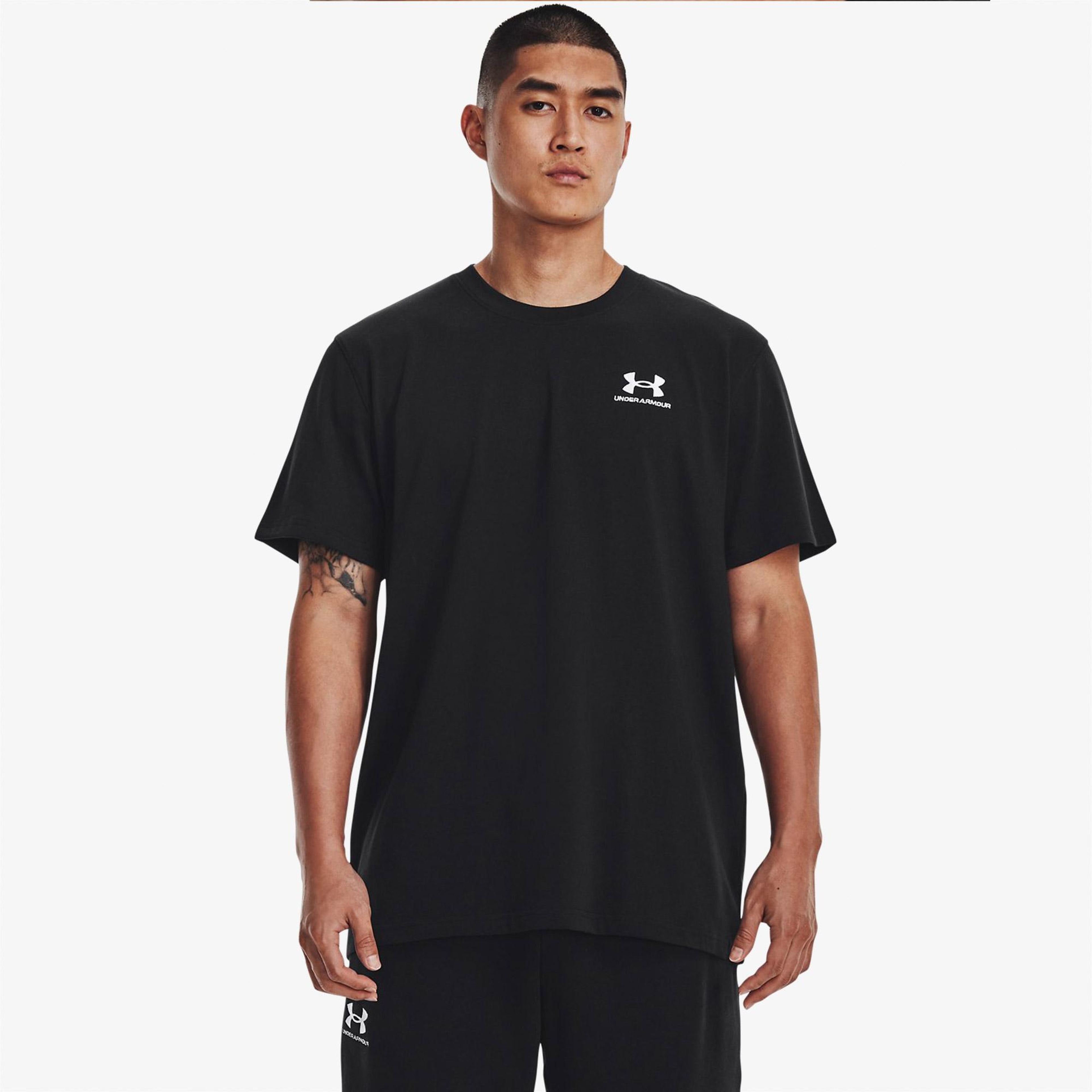 Under Armour Logo Emb Heavyweight Ss Erkek Siyah T-Shirt