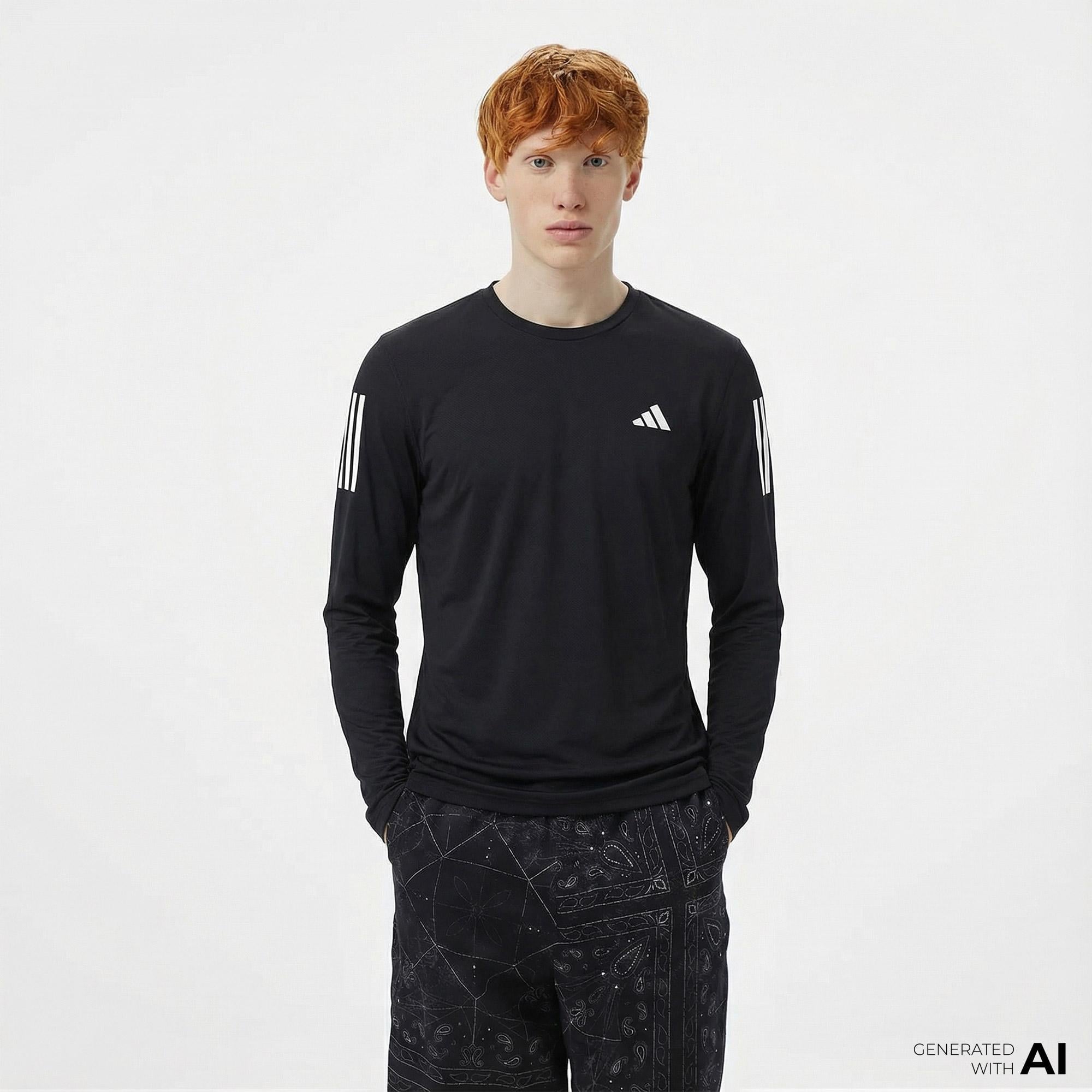 adidas Own The Run Erkek Siyah Koşu T-Shirt