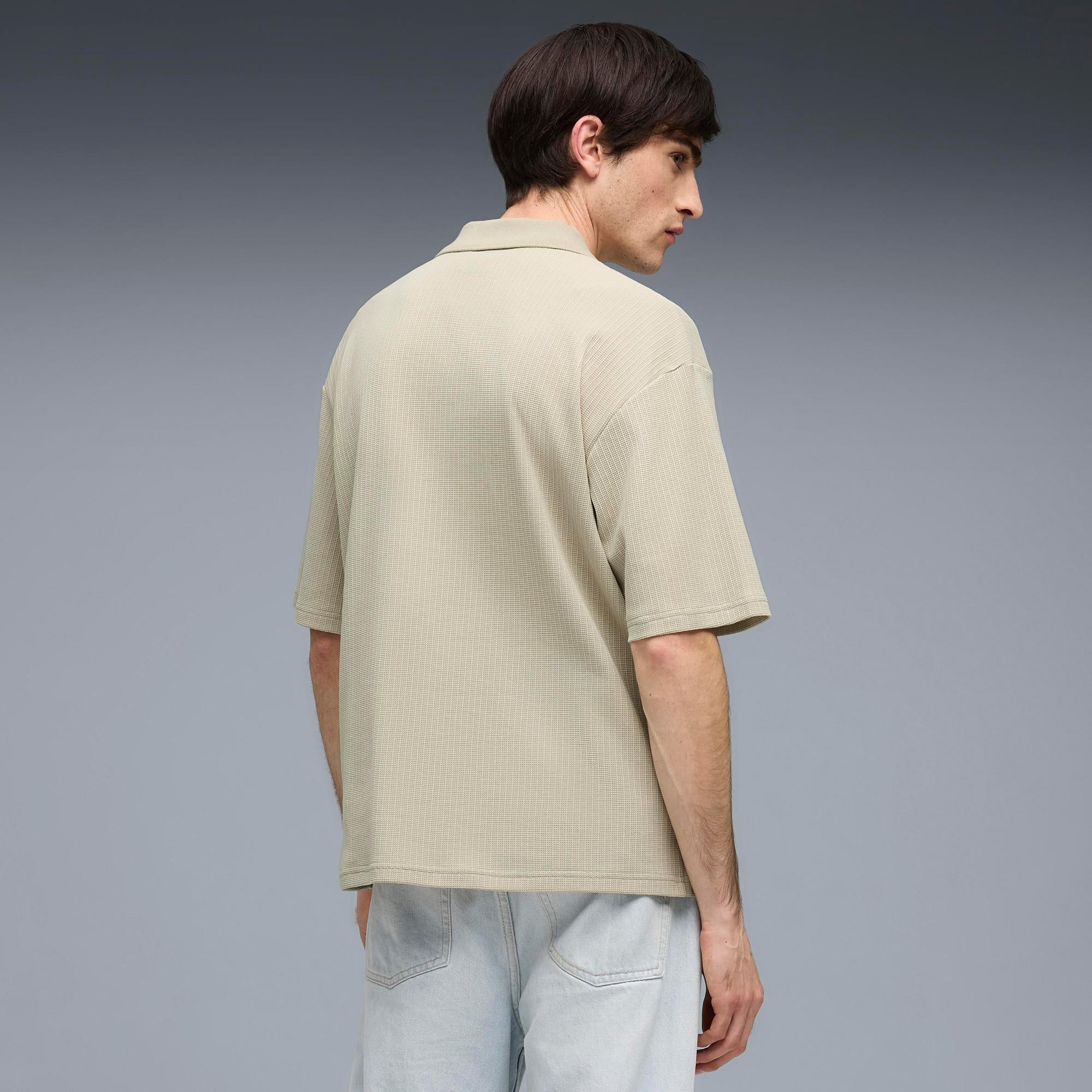 Puma Wardrobe Ess Boxy Erkek Gri Polo