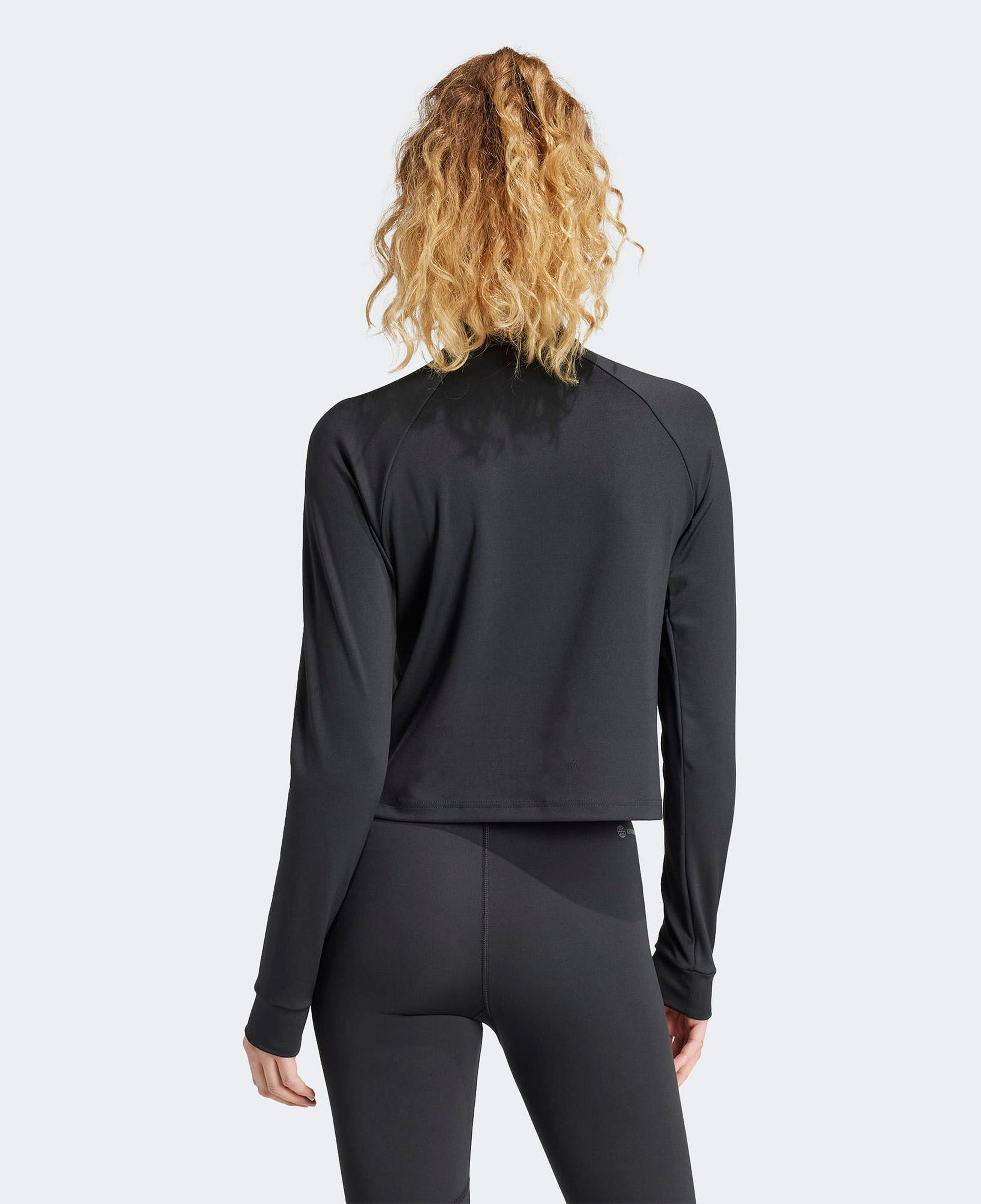 adidas Train Essentials Minimal Branding 1-4 Zip Kadın Siyah Antrenman Eşofman Üstü