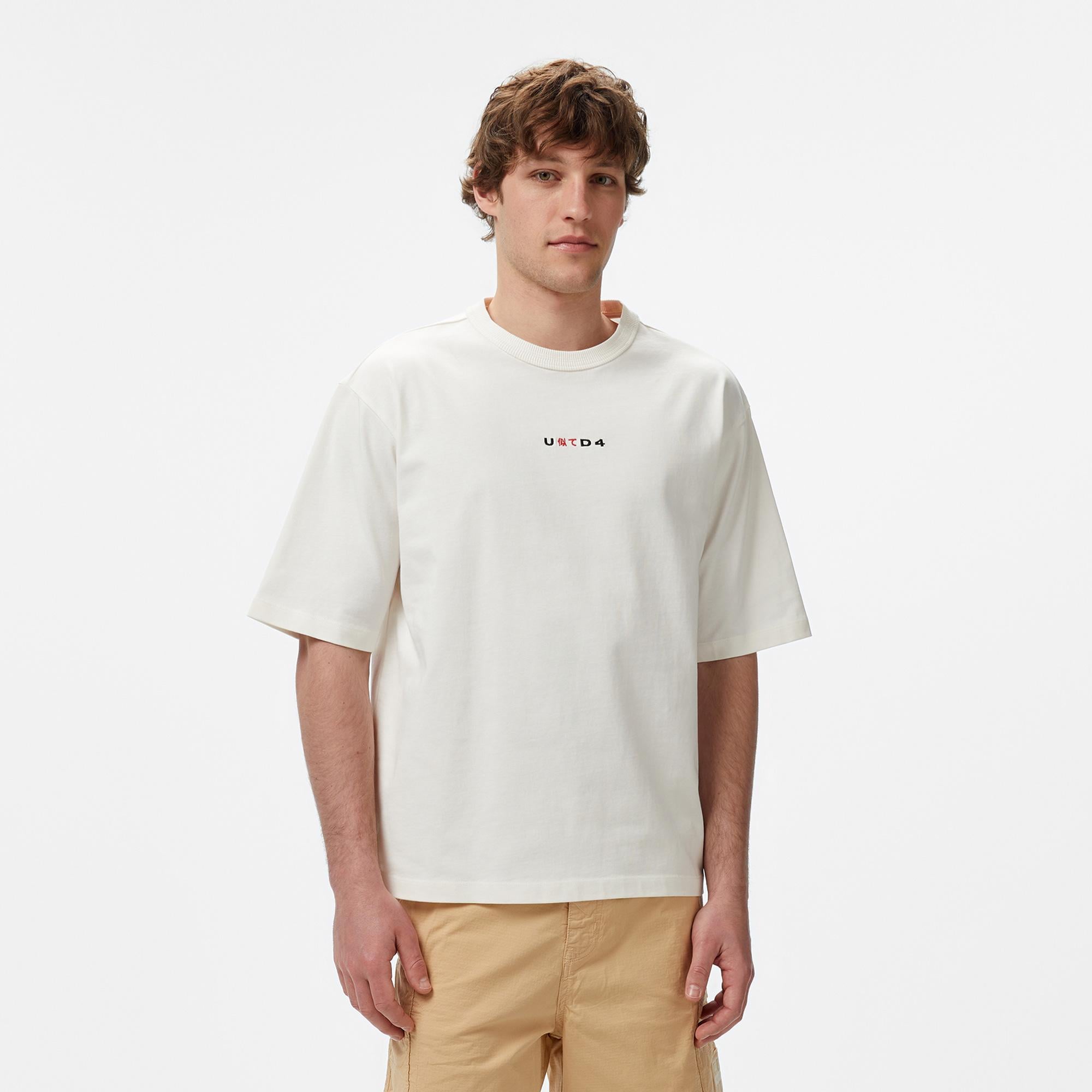 UNITED4 Erkek Krem T-Shirt