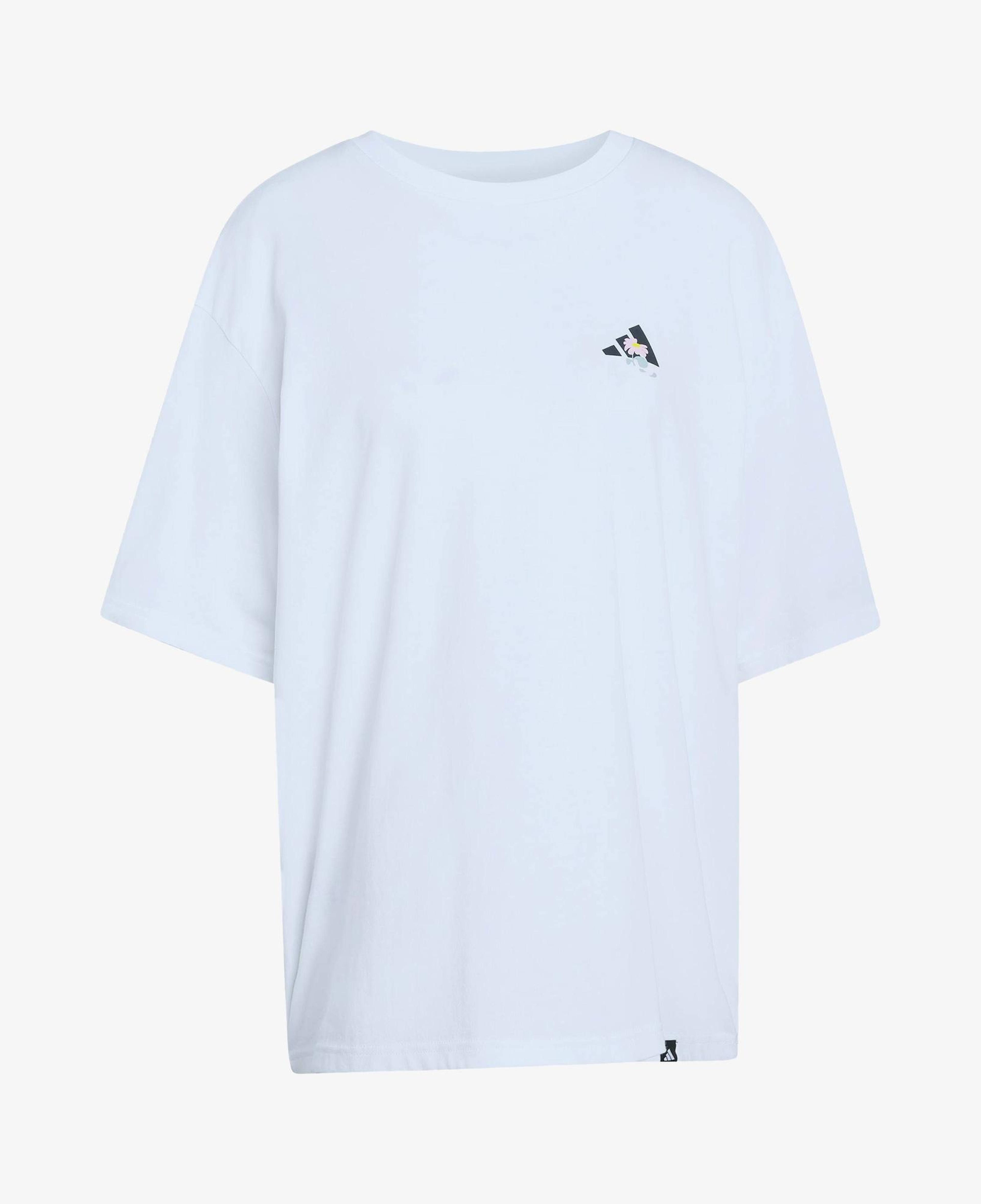 adidas Soft Side Oversized Grafik Kadın Beyaz Antrenman T-Shirt