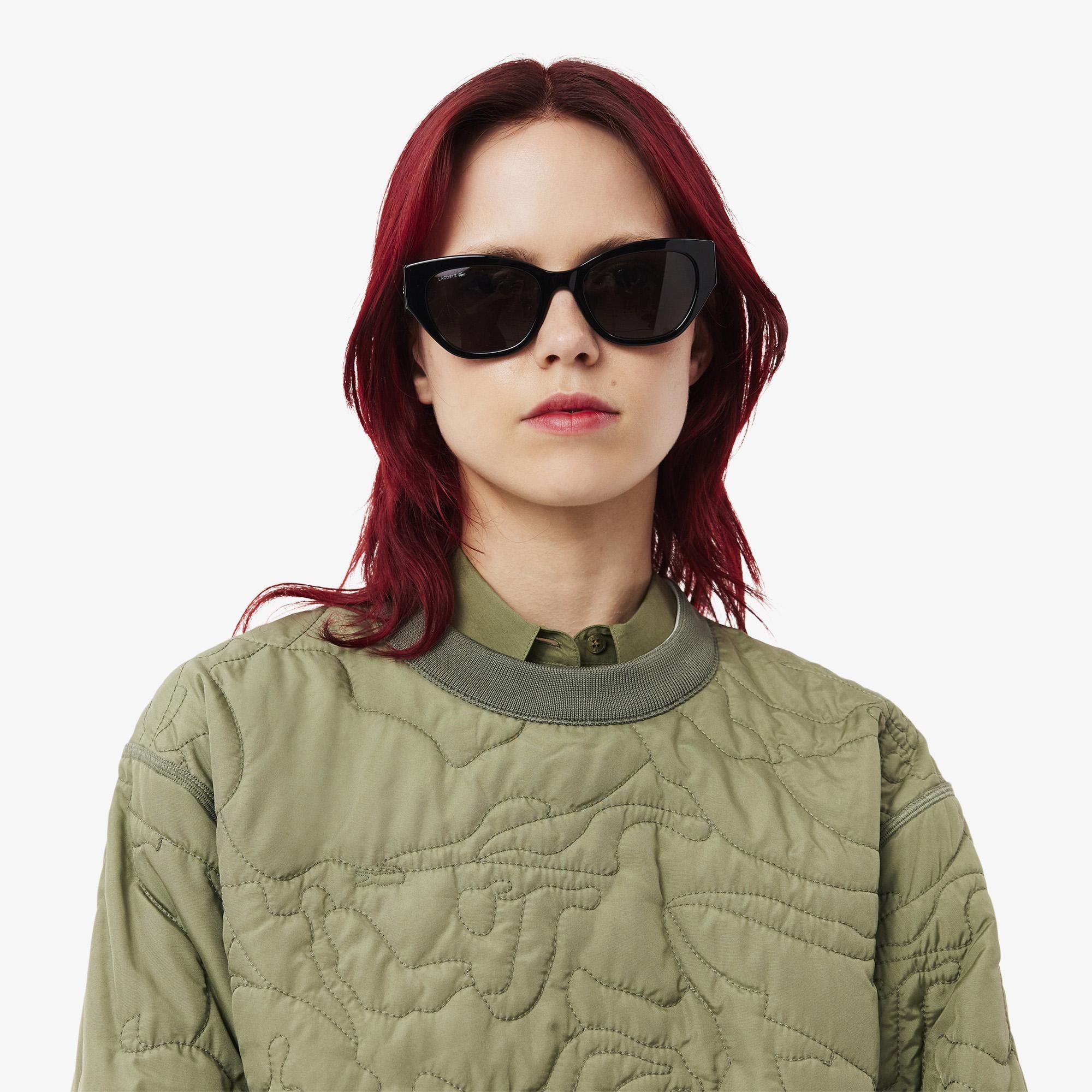 Kadın Oversize Fit Bisiklet Yaka Çift Taraflı Desenli Krem Sweatshirt