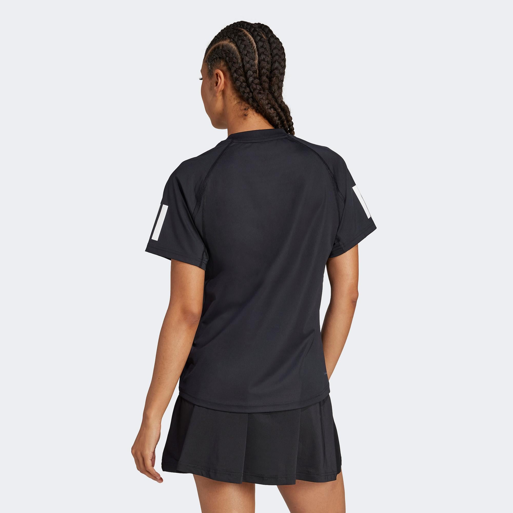 adidas Club 3 Stripes Climacool Kadın Siyah Tenis T-Shirt