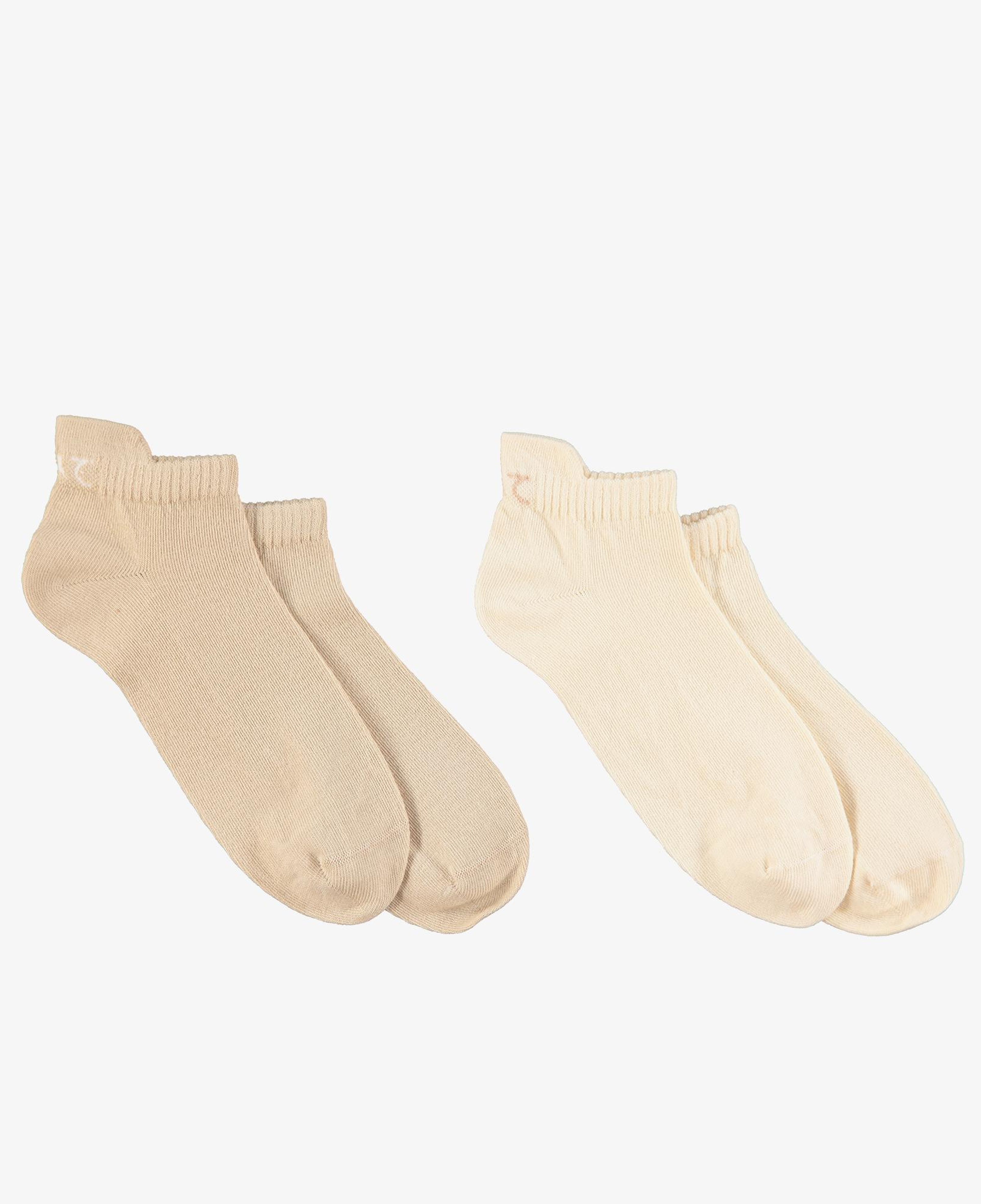 UNITED4 Unisex Kahverengi/Bej 2'li Çorap