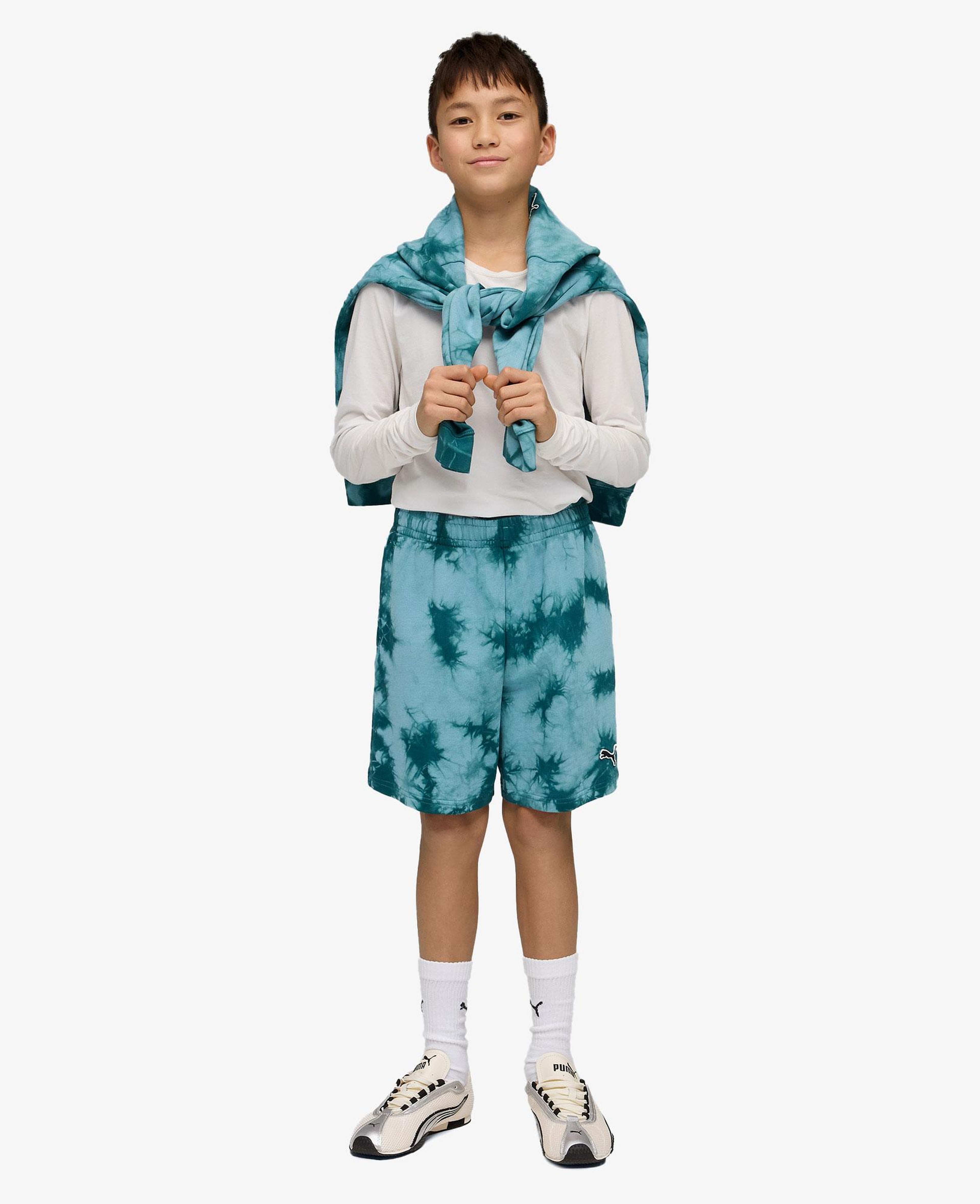 Puma Essentials Relaxed Tie-Dye Çocuk Yeşil Şort